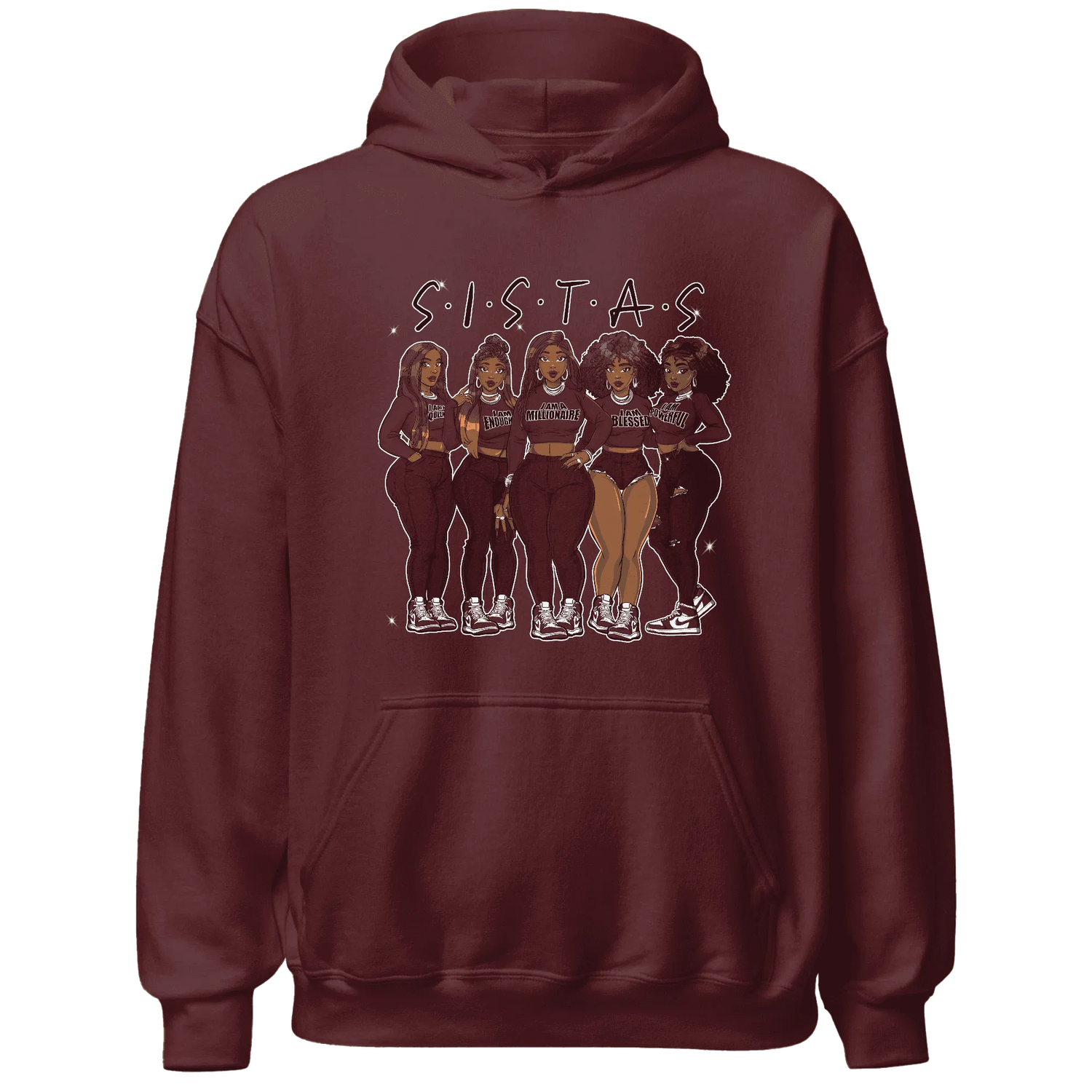High-White-Team-Red-1s-Hoodie-Match-Sistas-Melanin-Girl