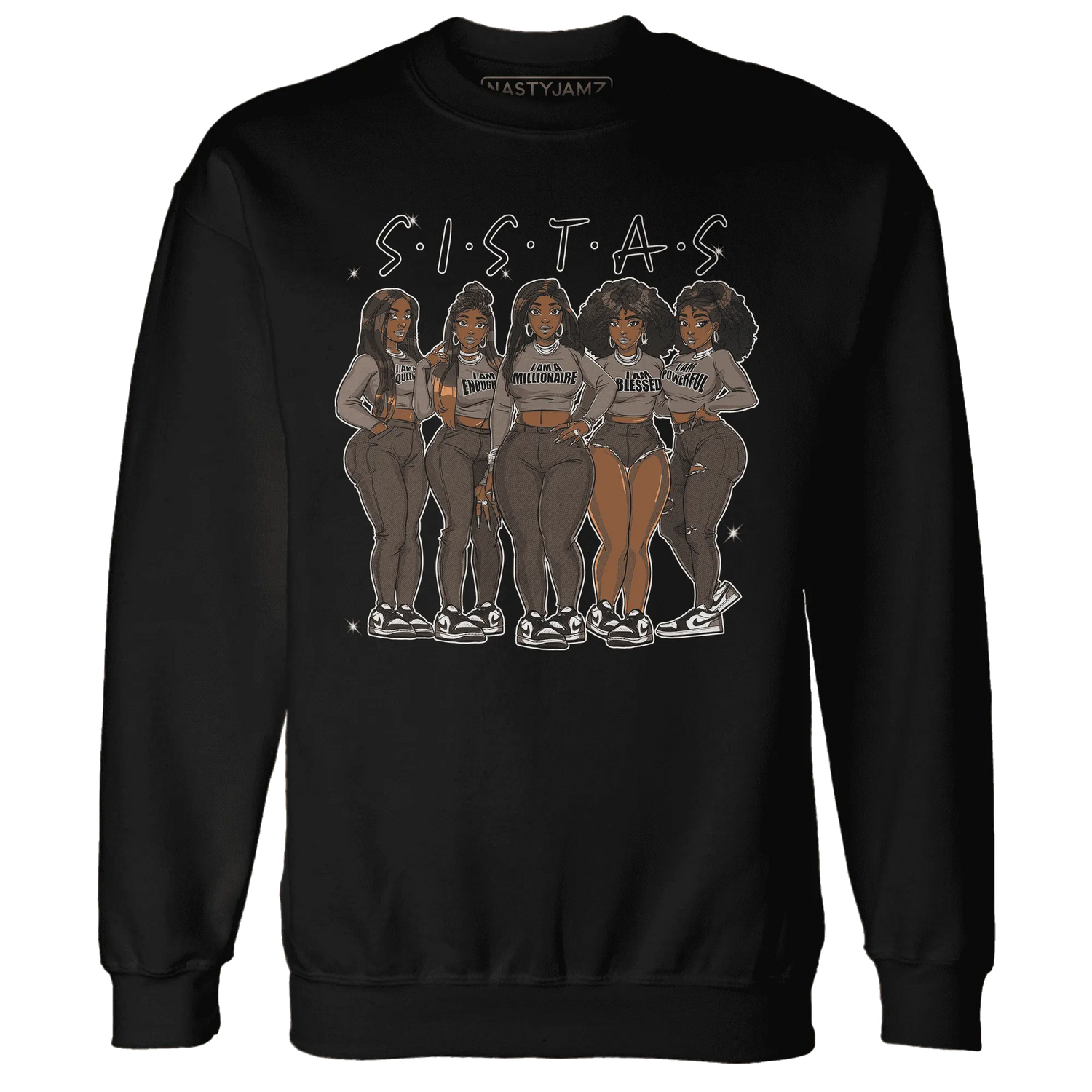 NastyJamz-Low-Mocha-1s-Sweatshirt-Match-Sistas-Melanin-Girl