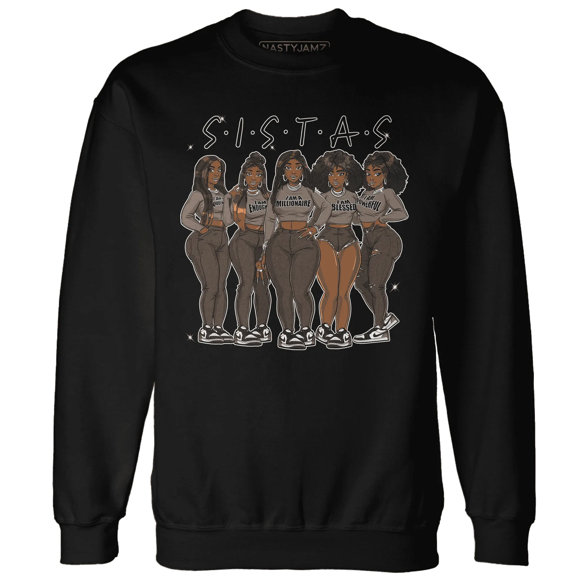 NastyJamz-Low-Mocha-1s-Sweatshirt-Match-Sistas-Melanin-Girl