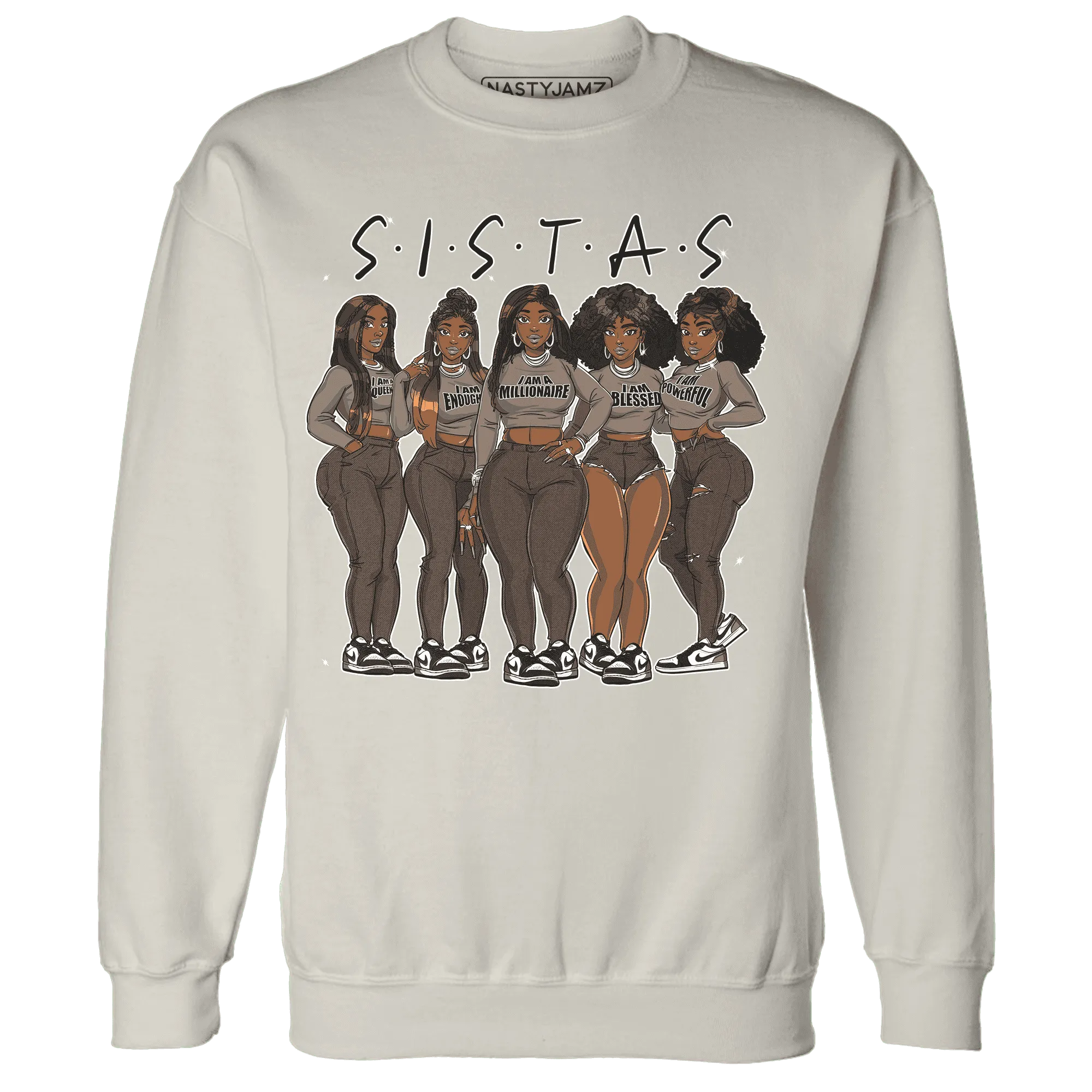 NastyJamz-Low-Mocha-1s-Sweatshirt-Match-Sistas-Melanin-Girl