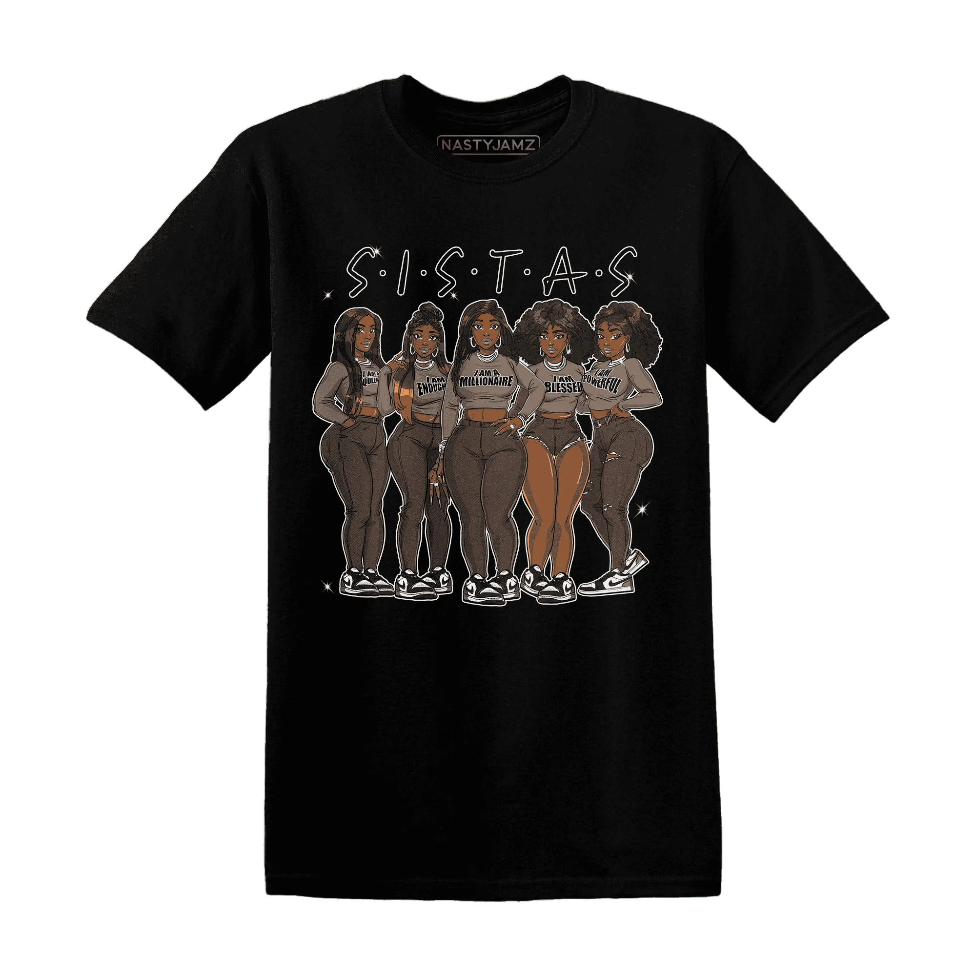 NastyJamz-Low-Mocha-1s-T-Shirt-Match-Sistas-Melanin-Girl