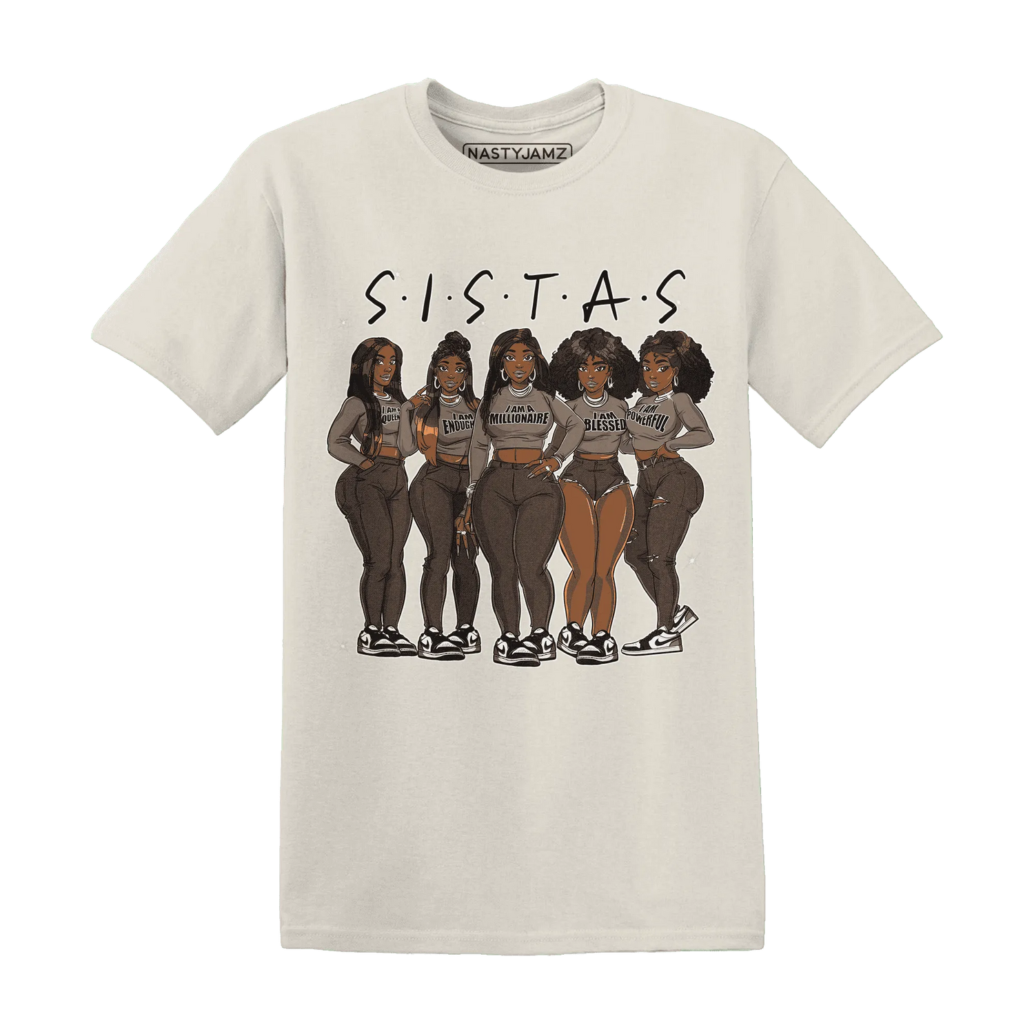 NastyJamz-Low-Mocha-1s-T-Shirt-Match-Sistas-Melanin-Girl