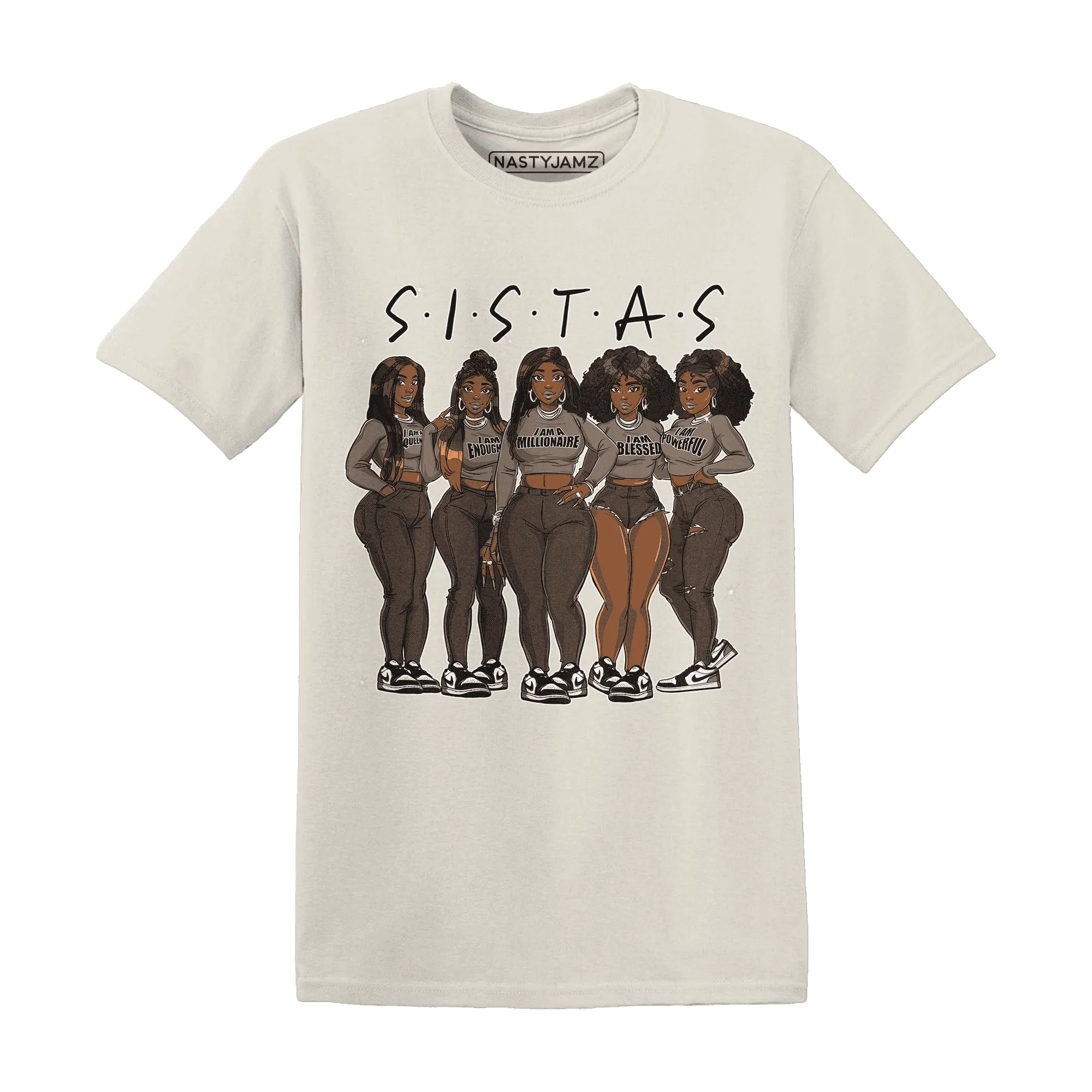 NastyJamz-Low-Mocha-1s-T-Shirt-Match-Sistas-Melanin-Girl