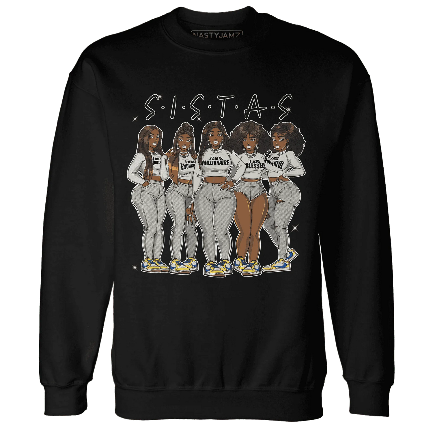 AJ-1-Low-OG-Canary-TVSC-Sweatshirt-Match-Sistas-Melanin-Girl