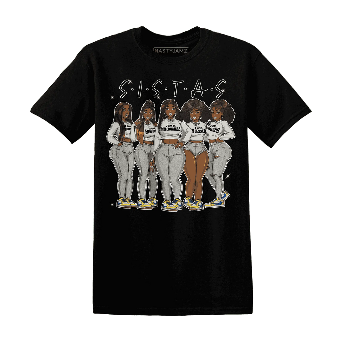 AJ-1-Low-OG-Canary-TVSC-T-Shirt-Match-Sistas-Melanin-Girl