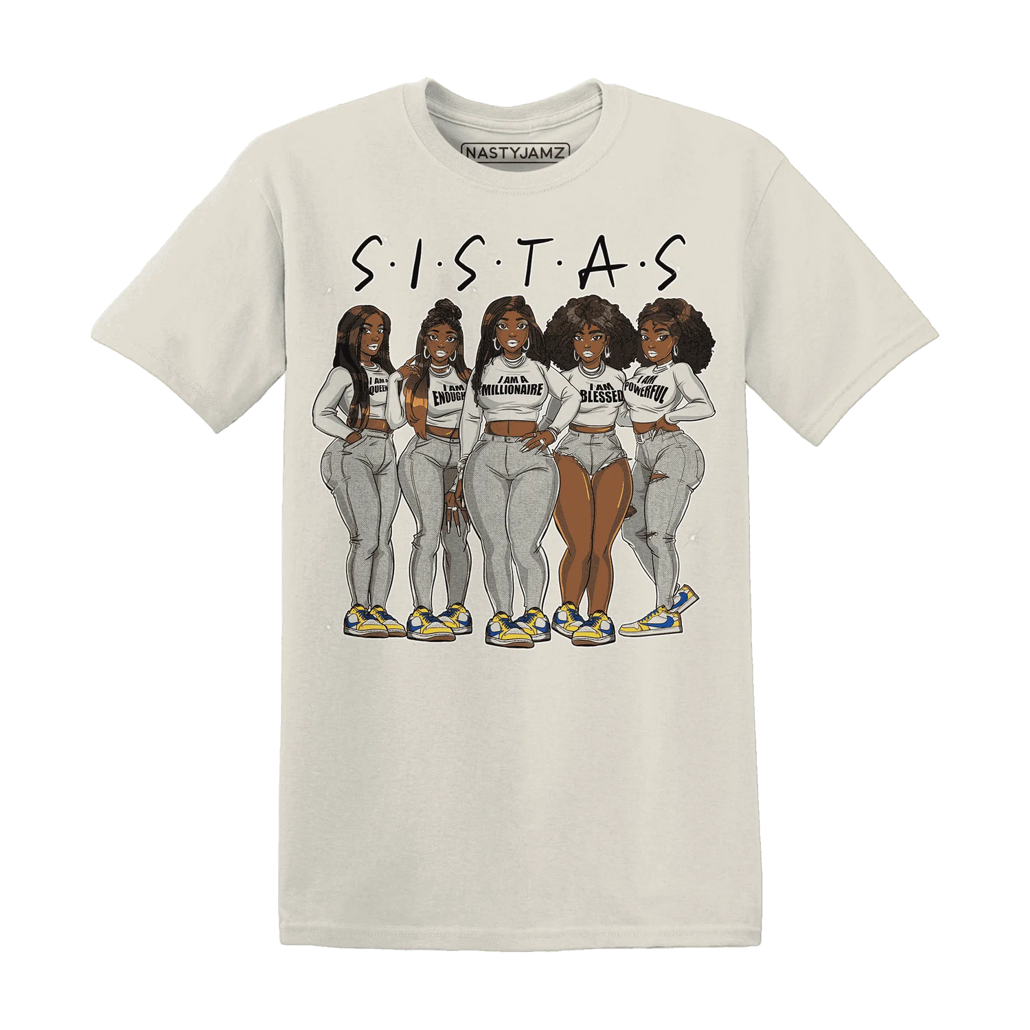 AJ-1-Low-OG-Canary-TVSC-T-Shirt-Match-Sistas-Melanin-Girl