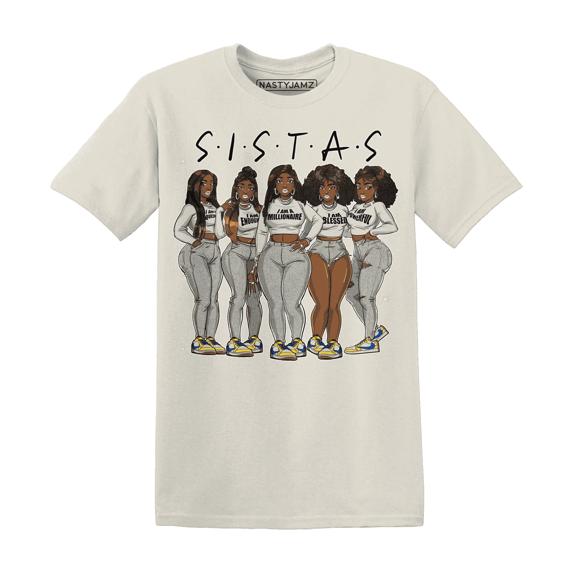 AJ-1-Low-OG-Canary-TVSC-T-Shirt-Match-Sistas-Melanin-Girl