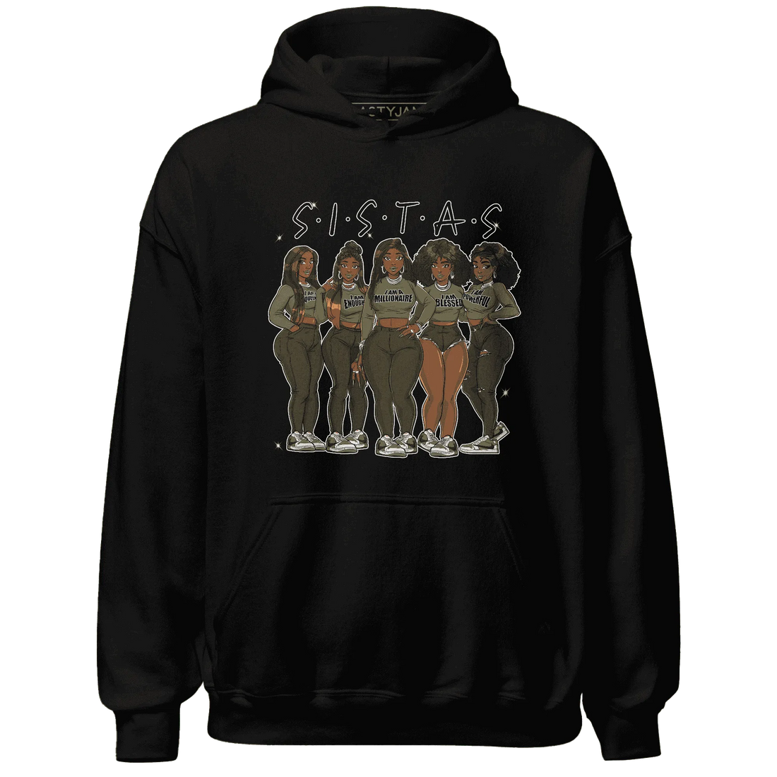 NastyJamz-Medium-Olive-1s-Hoodie-Match-Sistas-Melanin-Girl