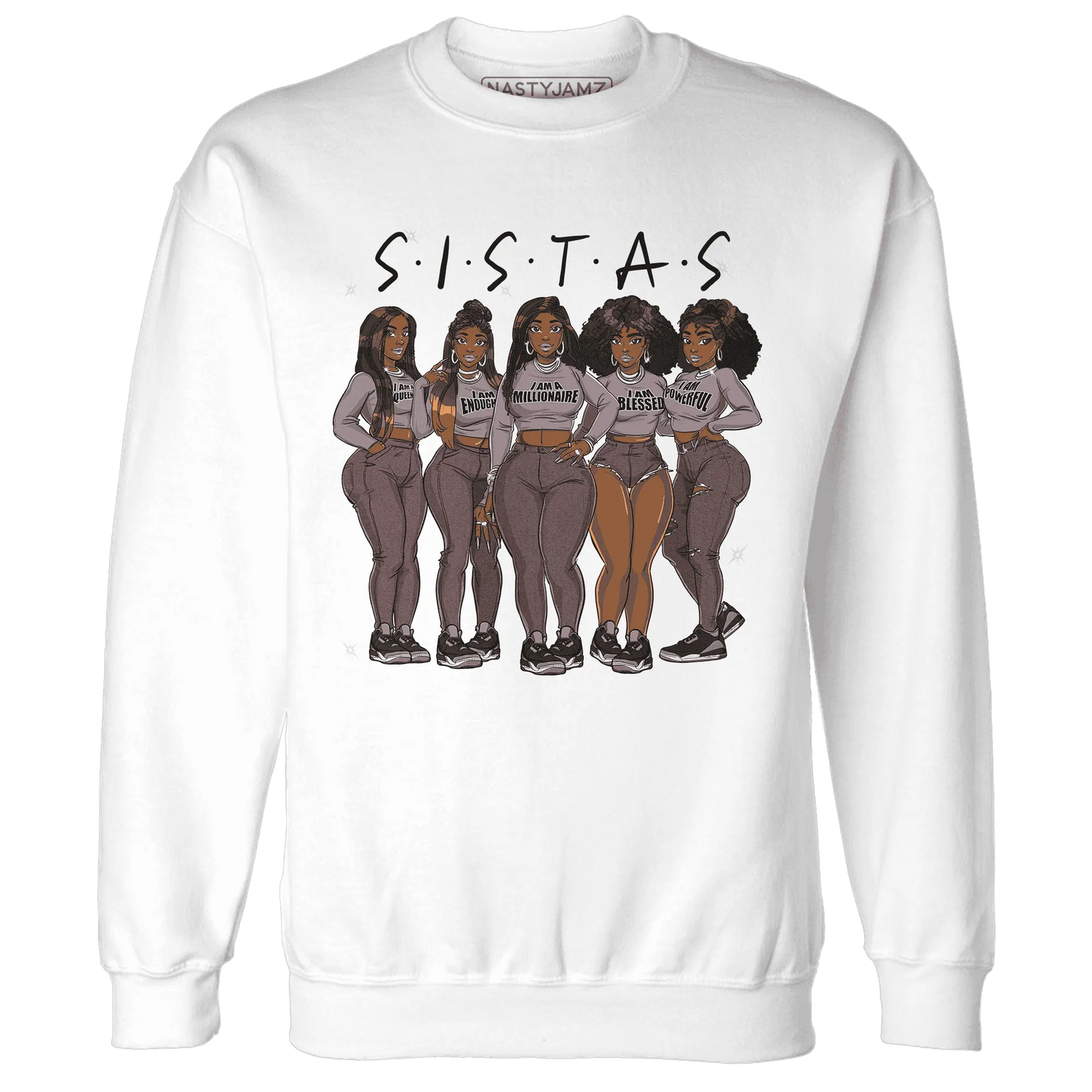 NastyJamz-Black-Violet-Ore-3s-Sweatshirt-Match-Sistas-Melanin-Girl