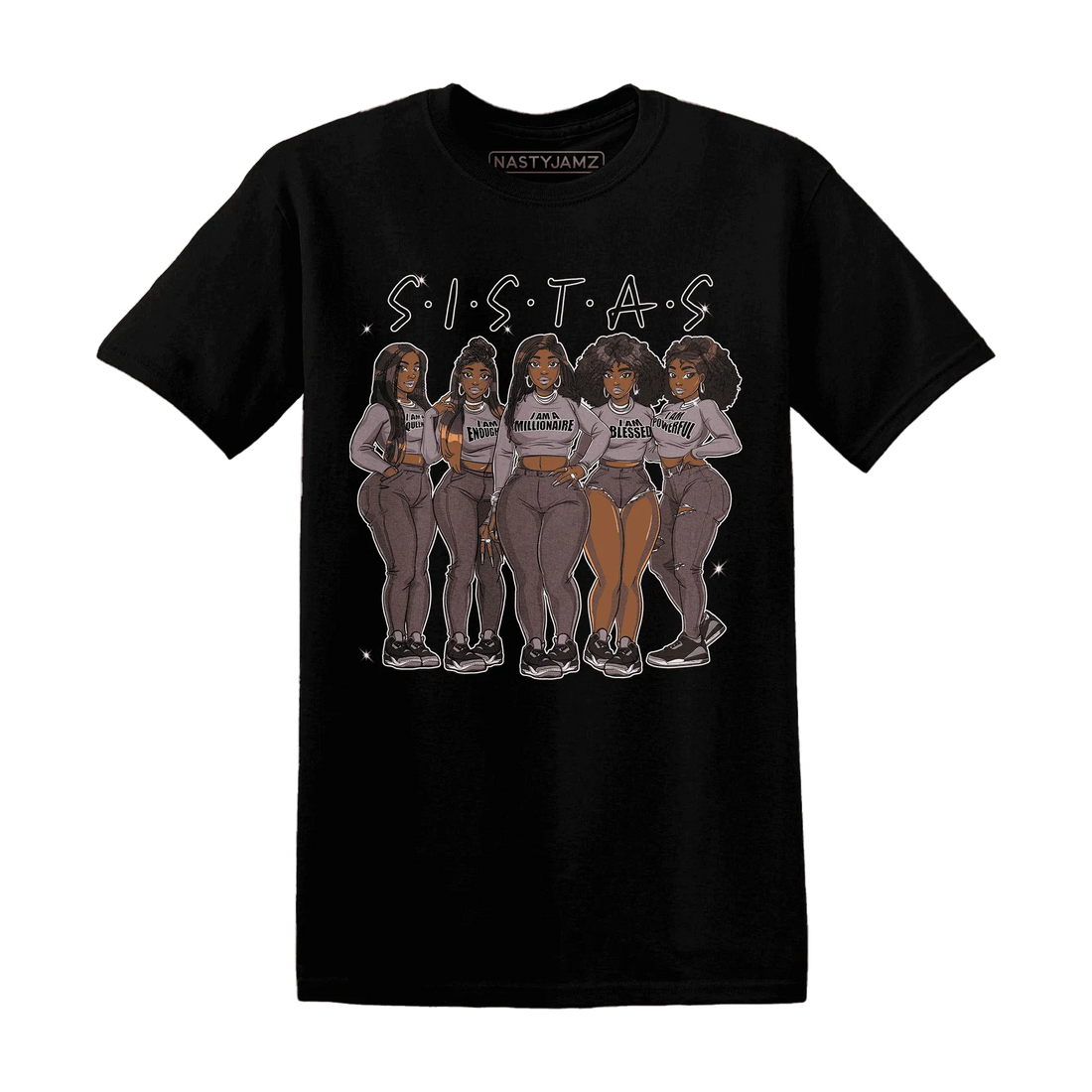 NastyJamz-Black-Violet-Ore-3s-T-Shirt-Match-Sistas-Melanin-Girl