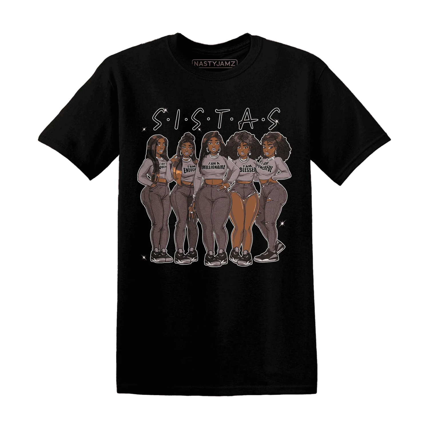 NastyJamz-Black-Violet-Ore-3s-T-Shirt-Match-Sistas-Melanin-Girl