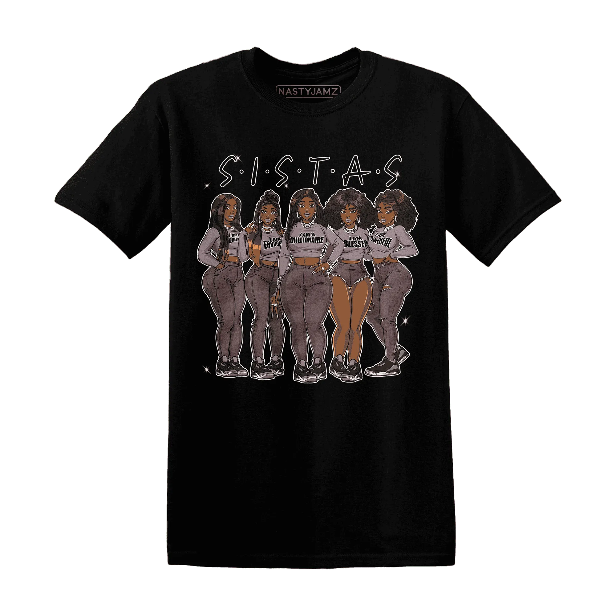 NastyJamz-Black-Violet-Ore-3s-T-Shirt-Match-Sistas-Melanin-Girl