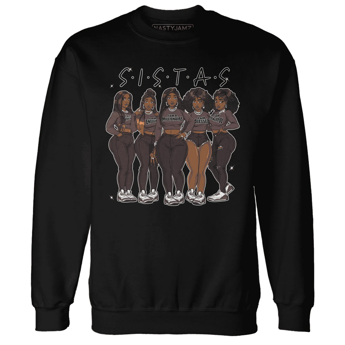 NastyJamz-Burgundy-Crush-3s-Sweatshirt-Match-Sistas-Melanin-Girl