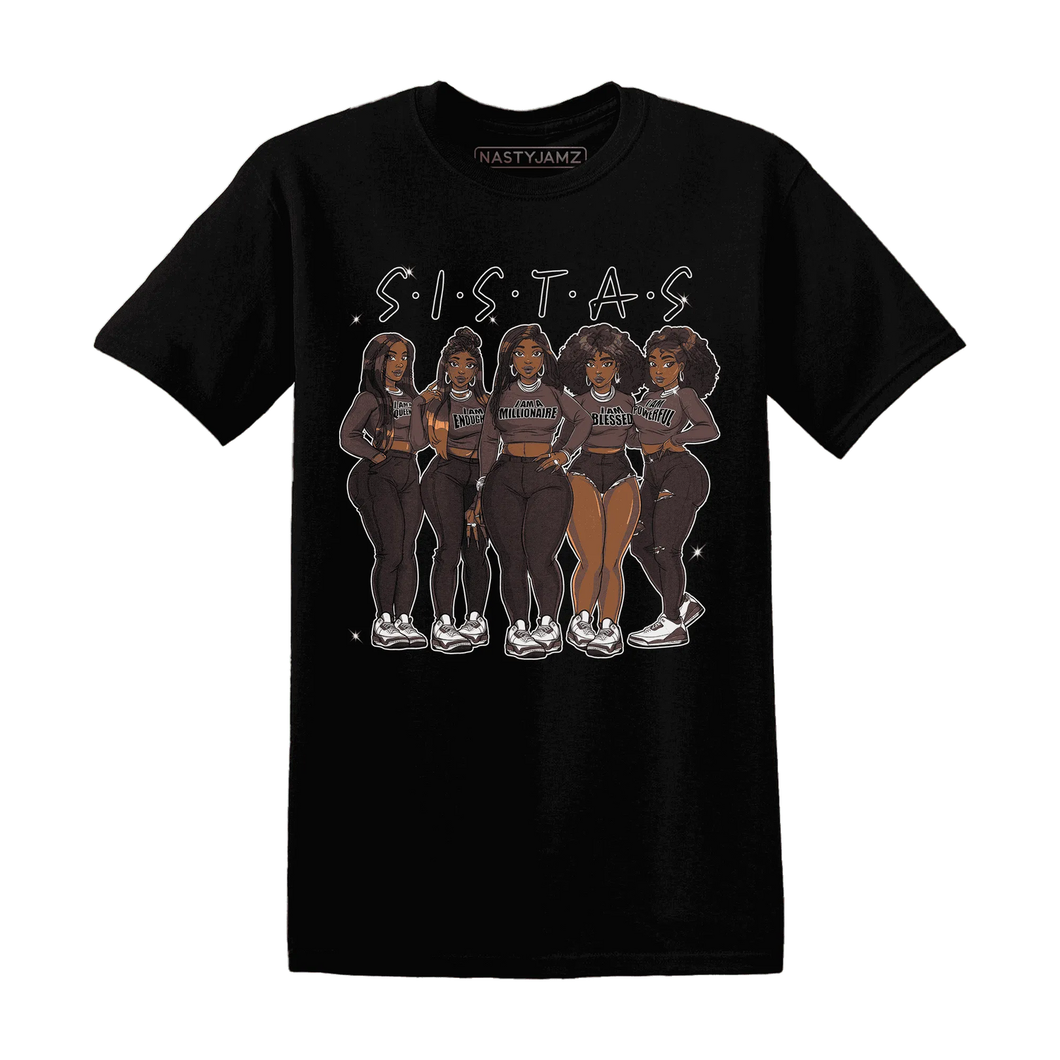 NastyJamz-Burgundy-Crush-3s-T-Shirt-Match-Sistas-Melanin-Girl