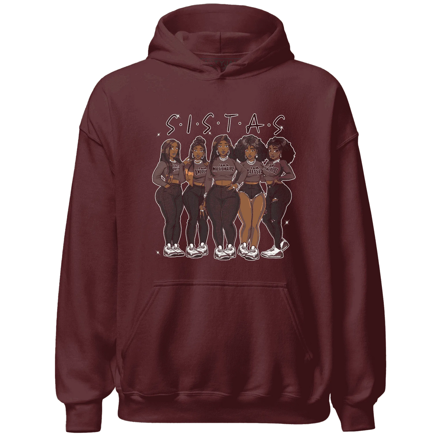 NastyJamz-Burgundy-Crush-3s-Hoodie-Match-Sistas-Melanin-Girl