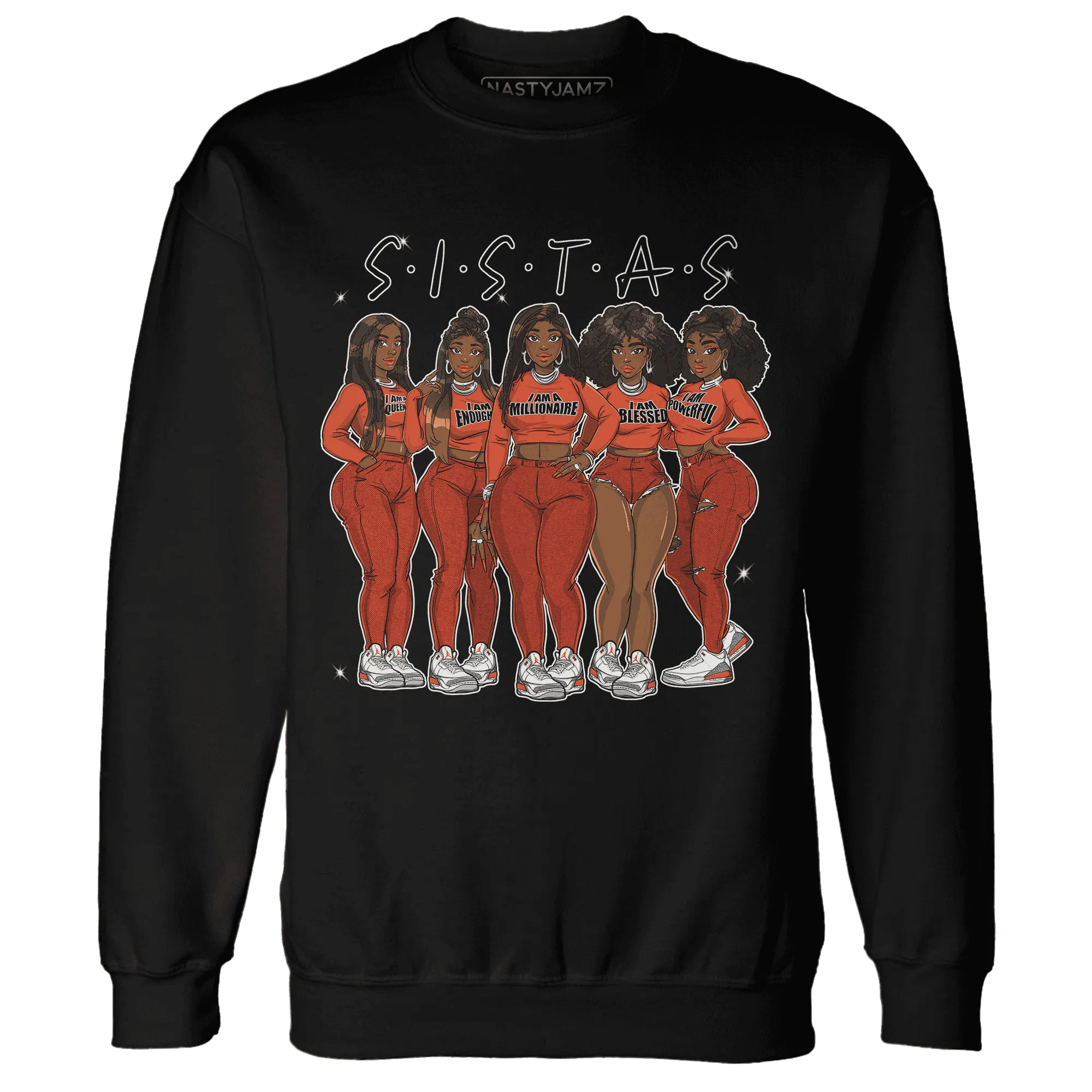 Georgia-Peach-3s-Sweatshirt-Match-Sistas-Melanin-Girl