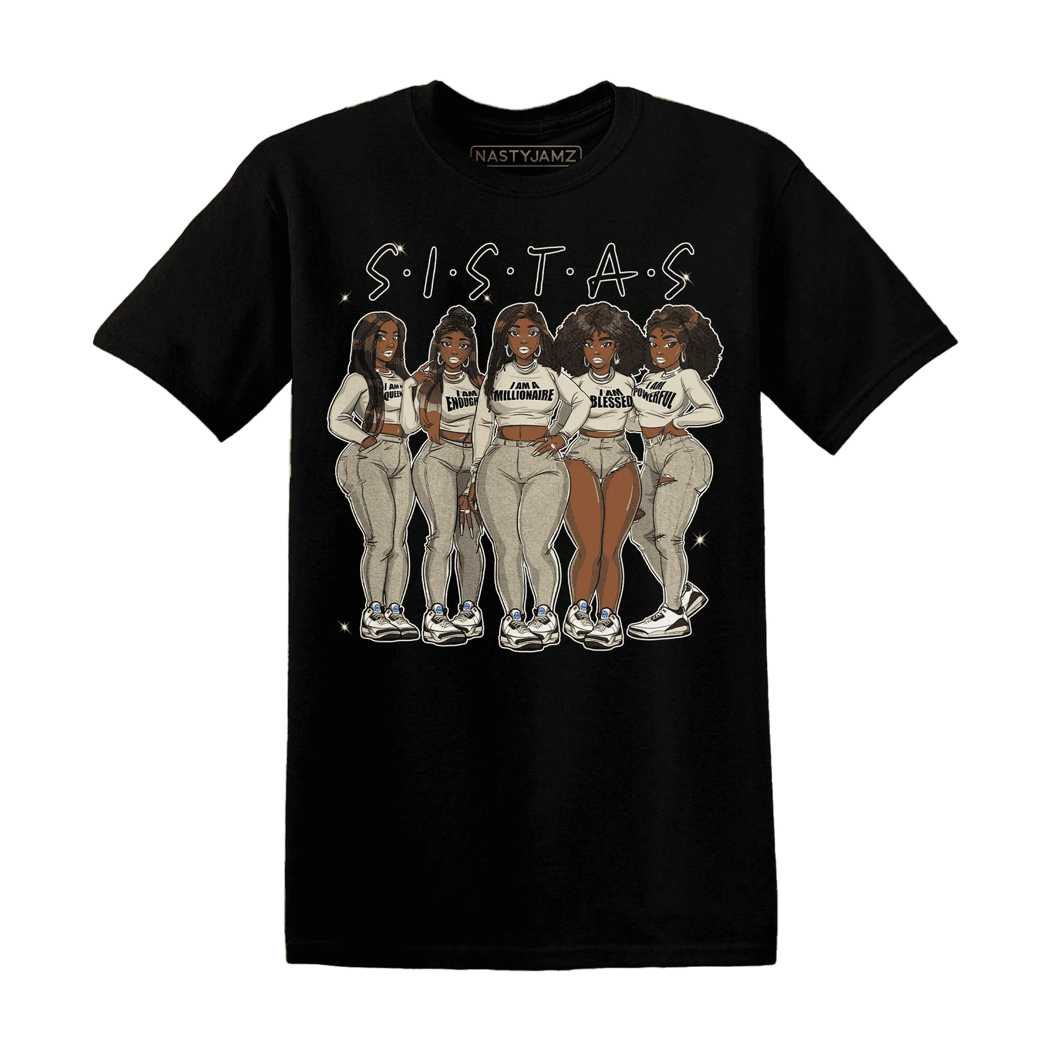 Quaiii-54-3s-T-Shirt-Match-Sistas-Melanin-Girl