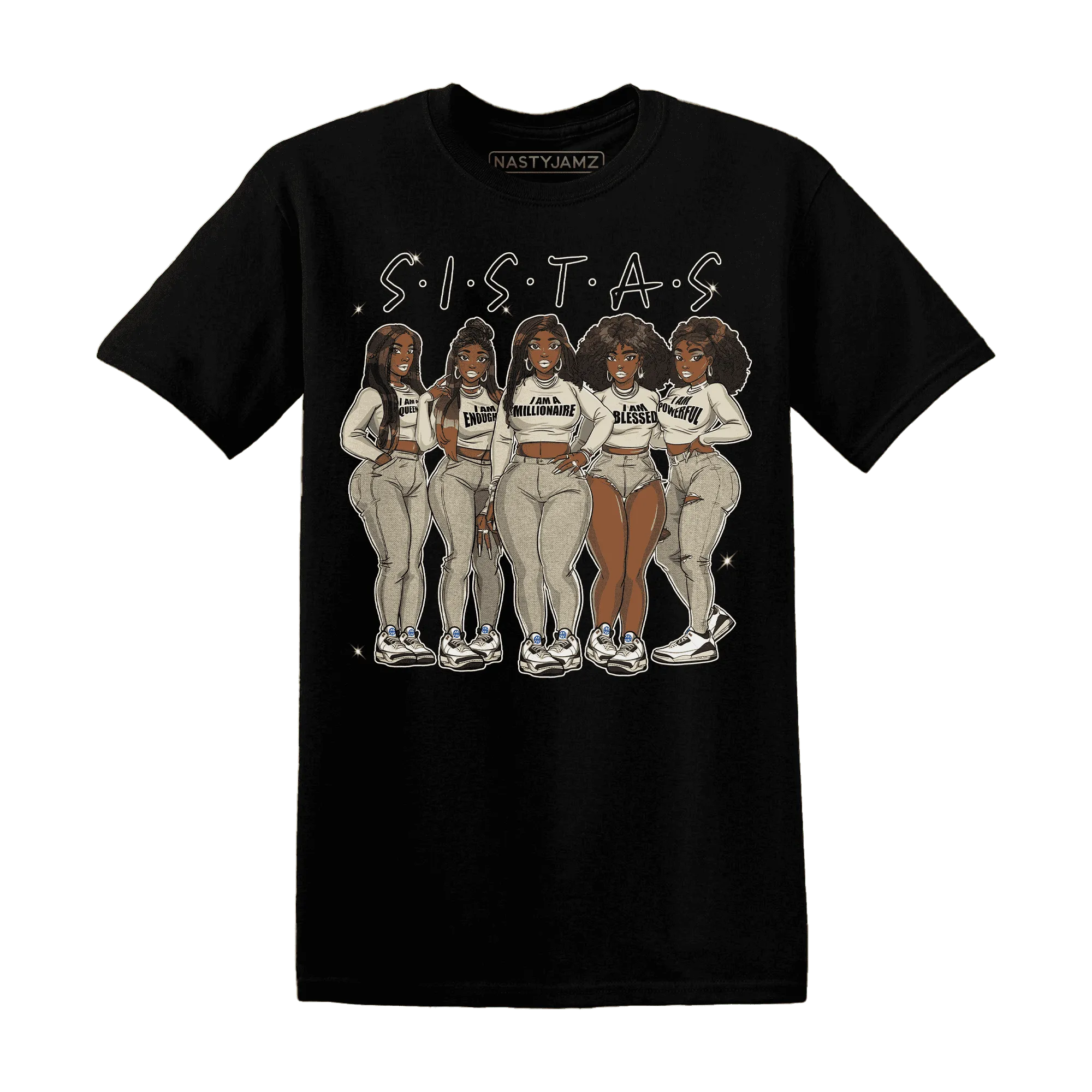 Quaiii-54-3s-T-Shirt-Match-Sistas-Melanin-Girl