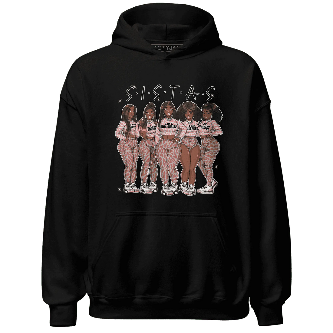 Red-Stardust-3s-Hoodie-Match-Sistas-Melanin-Girl