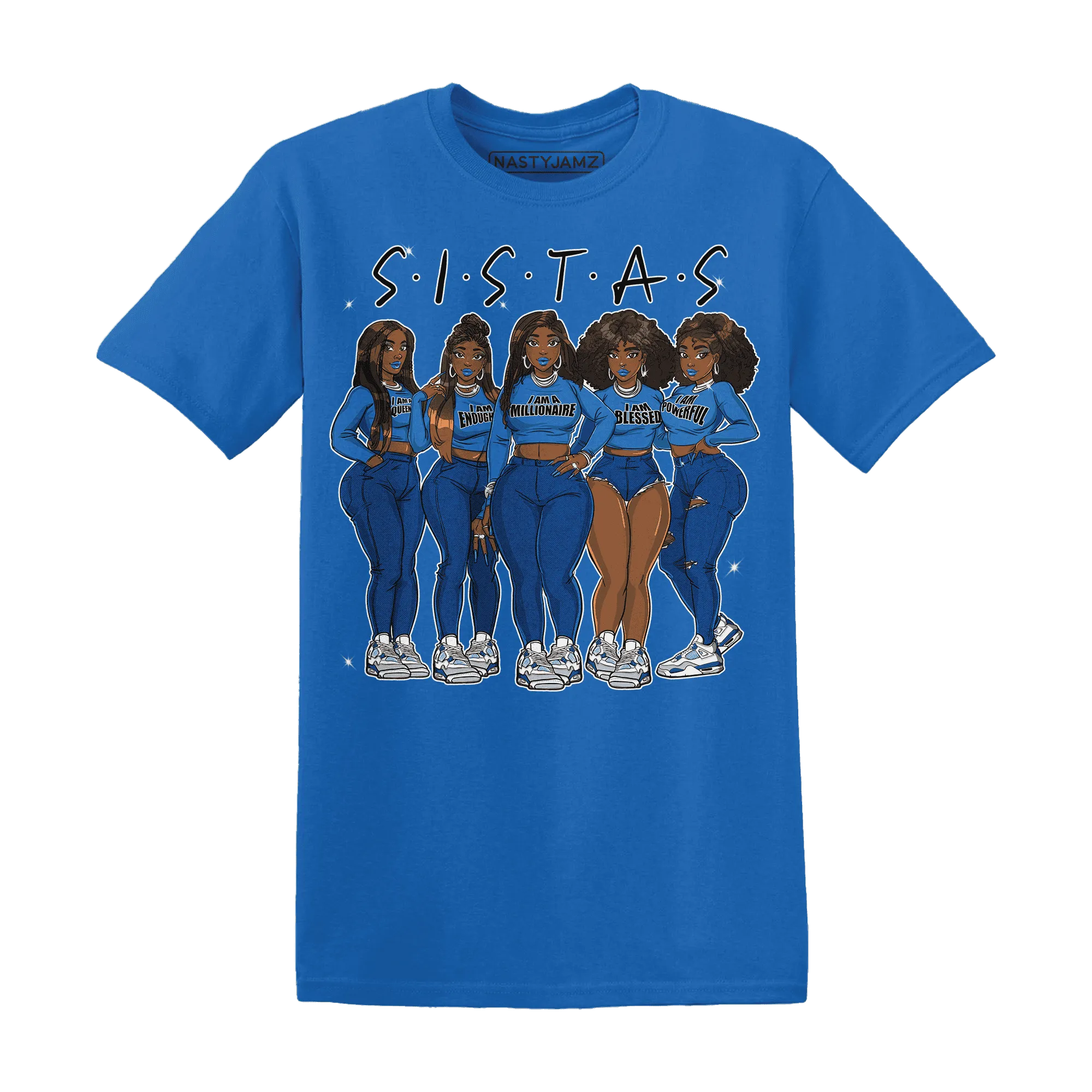 Industrial-Blue-4s-T-Shirt-Match-Sistas-Melanin-Girl