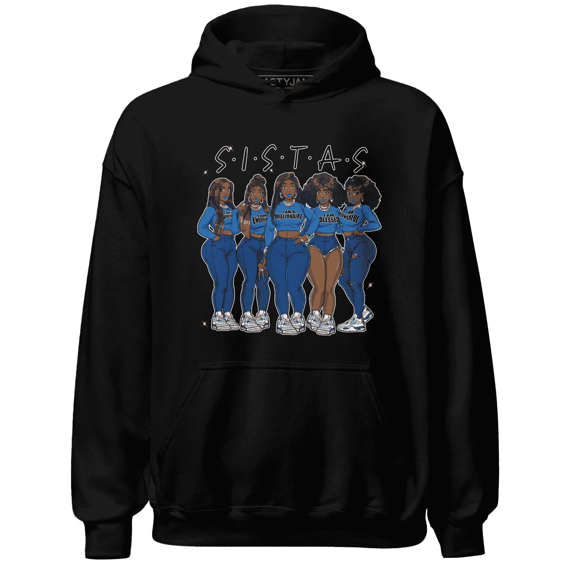 Industrial-Blue-4s-Hoodie-Match-Sistas-Melanin-Girl