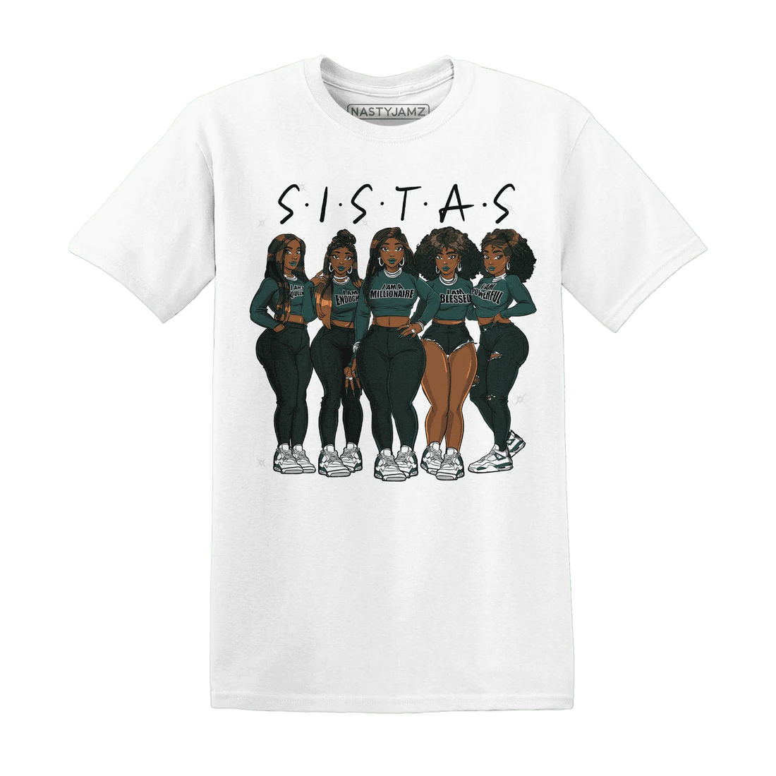 Oxidized-Green-4s-T-Shirt-Match-Sistas-Melanin-Girl