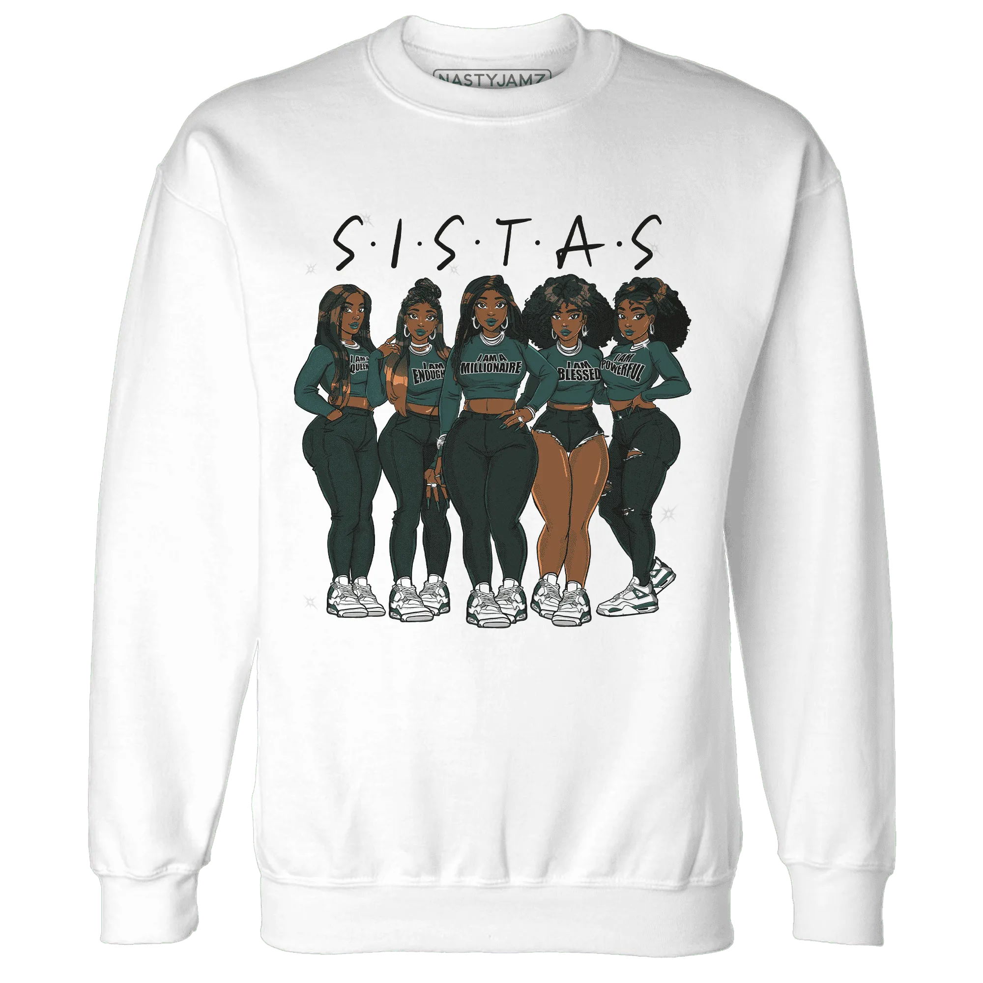 Oxidized-Green-4s-Sweatshirt-Match-Sistas-Melanin-Girl