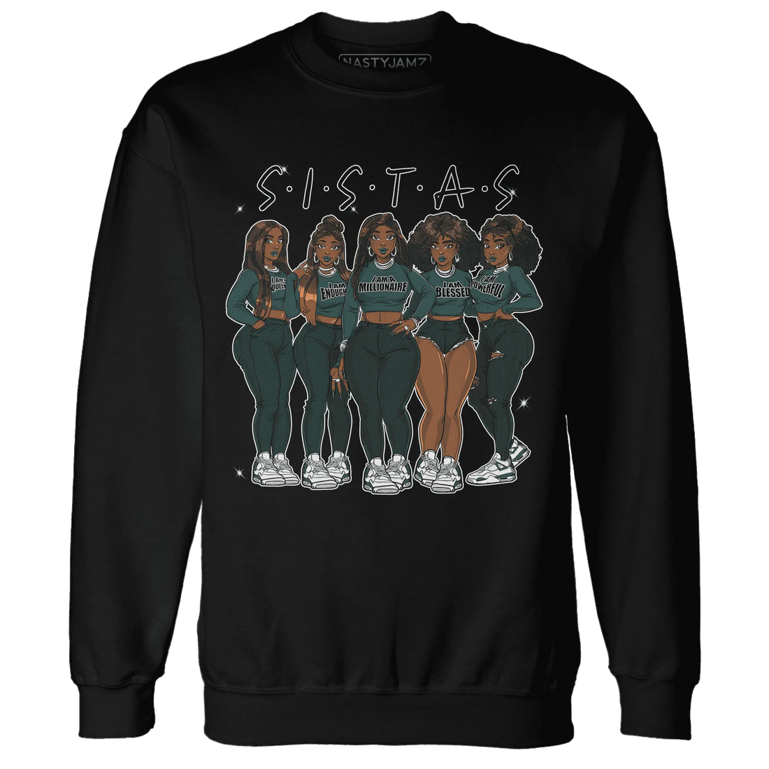 Oxidized-Green-4s-Sweatshirt-Match-Sistas-Melanin-Girl