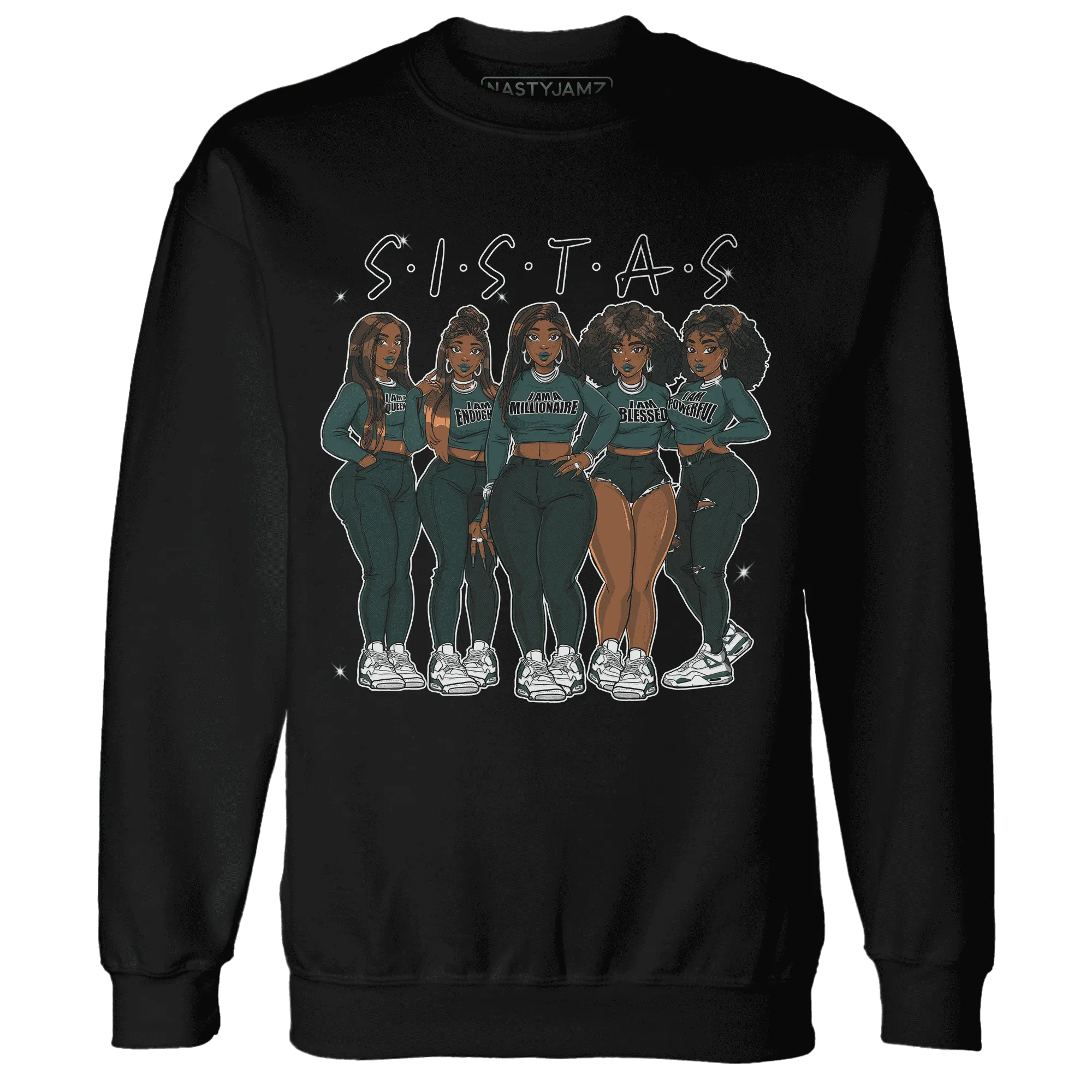 Oxidized-Green-4s-Sweatshirt-Match-Sistas-Melanin-Girl