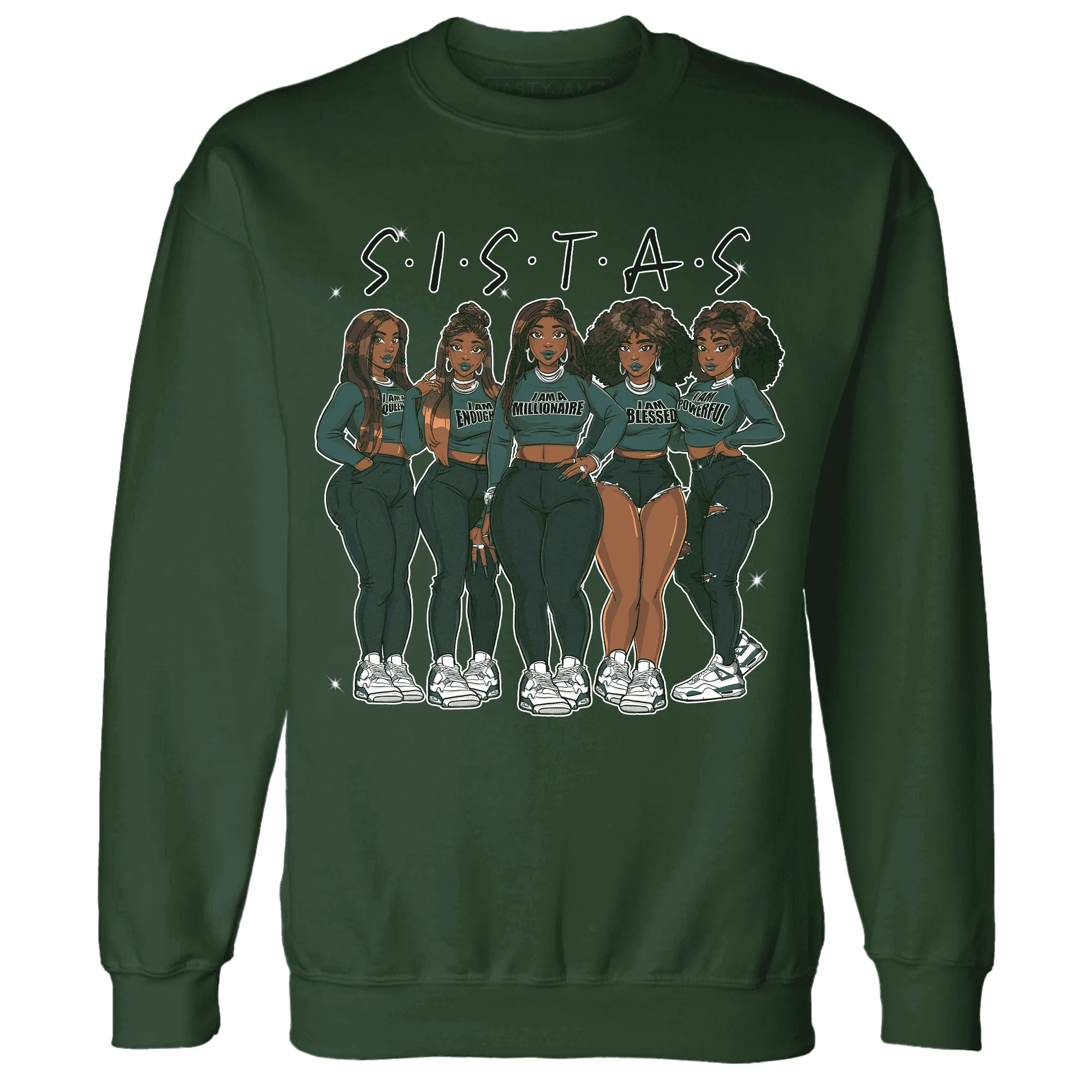 Oxidized-Green-4s-Sweatshirt-Match-Sistas-Melanin-Girl