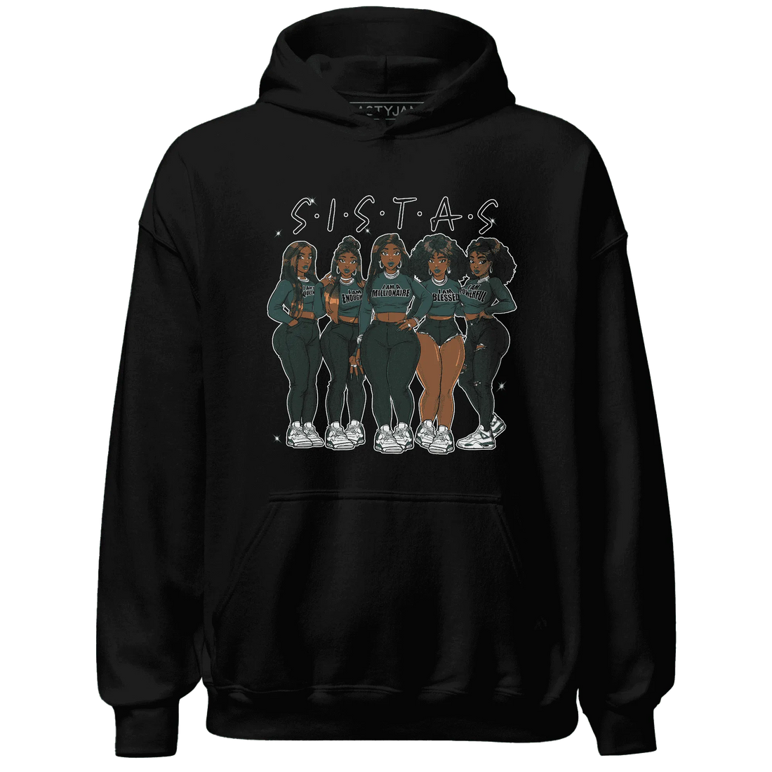 Oxidized-Green-4s-Hoodie-Match-Sistas-Melanin-Girl