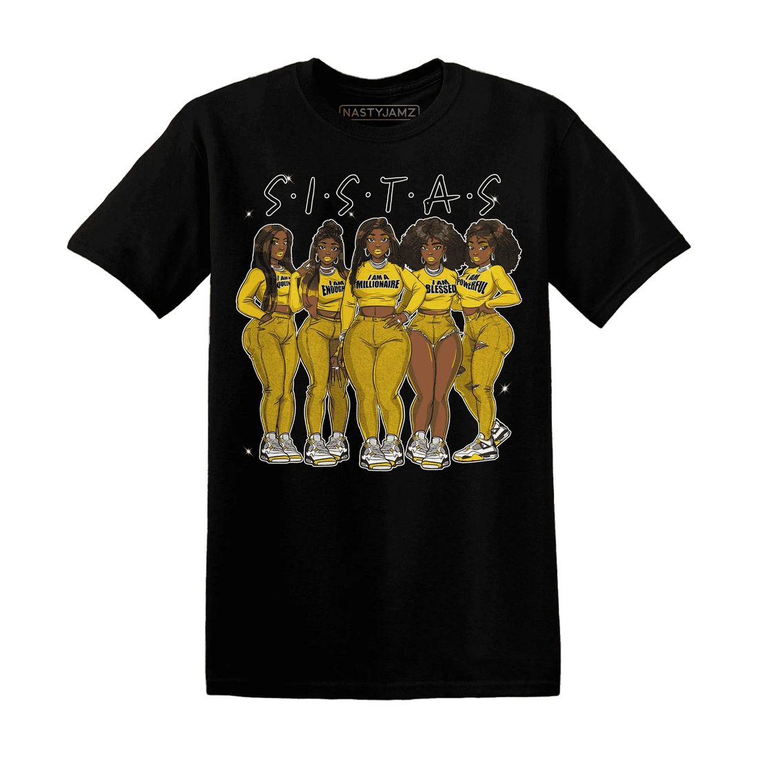 Vivid-Sulfur-4s-T-Shirt-Match-Sistas-Melanin-Girl