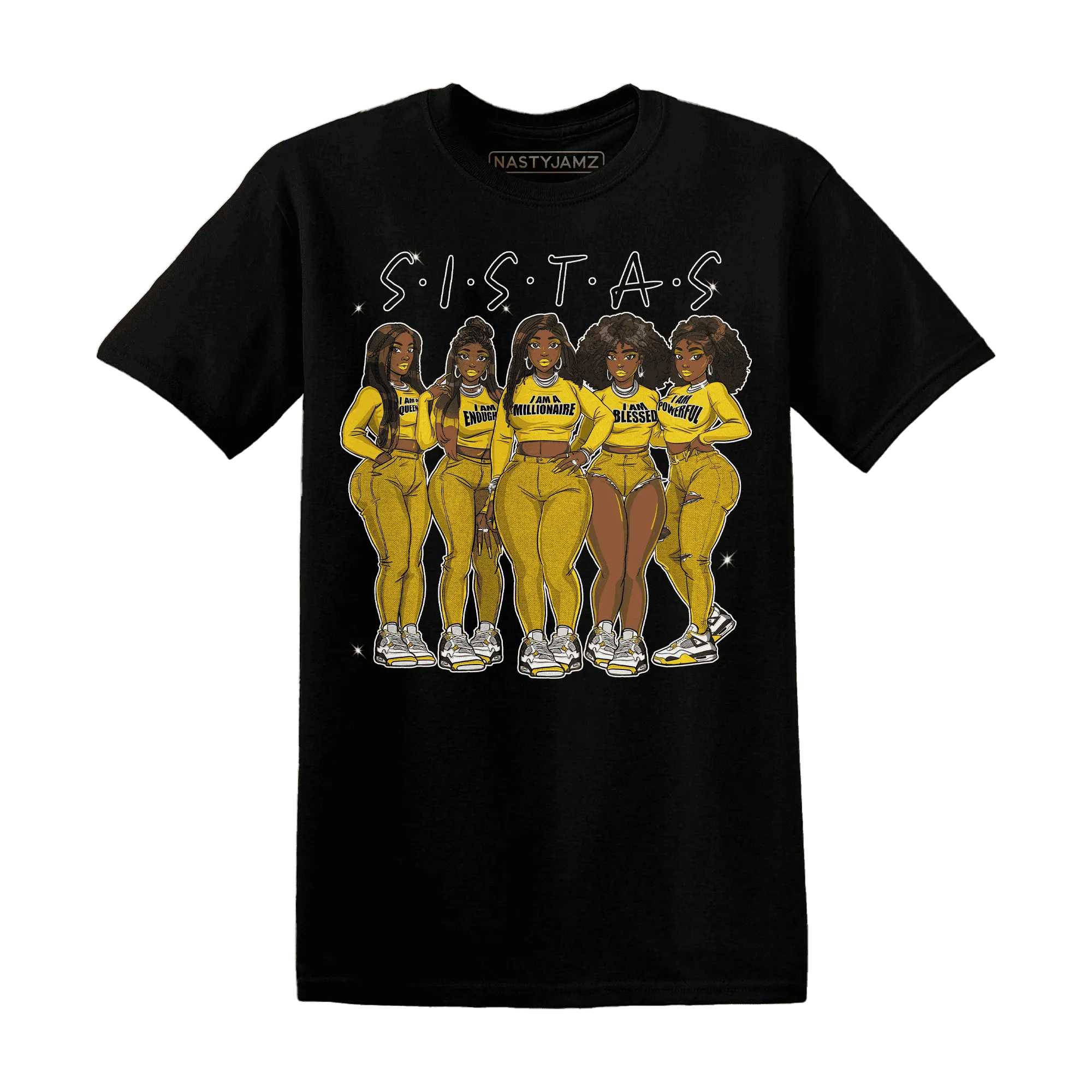 Vivid-Sulfur-4s-T-Shirt-Match-Sistas-Melanin-Girl