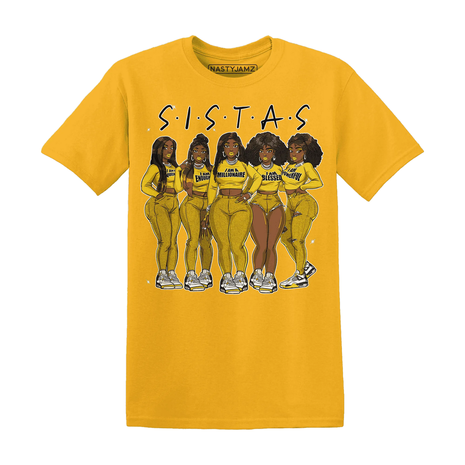 Vivid-Sulfur-4s-T-Shirt-Match-Sistas-Melanin-Girl