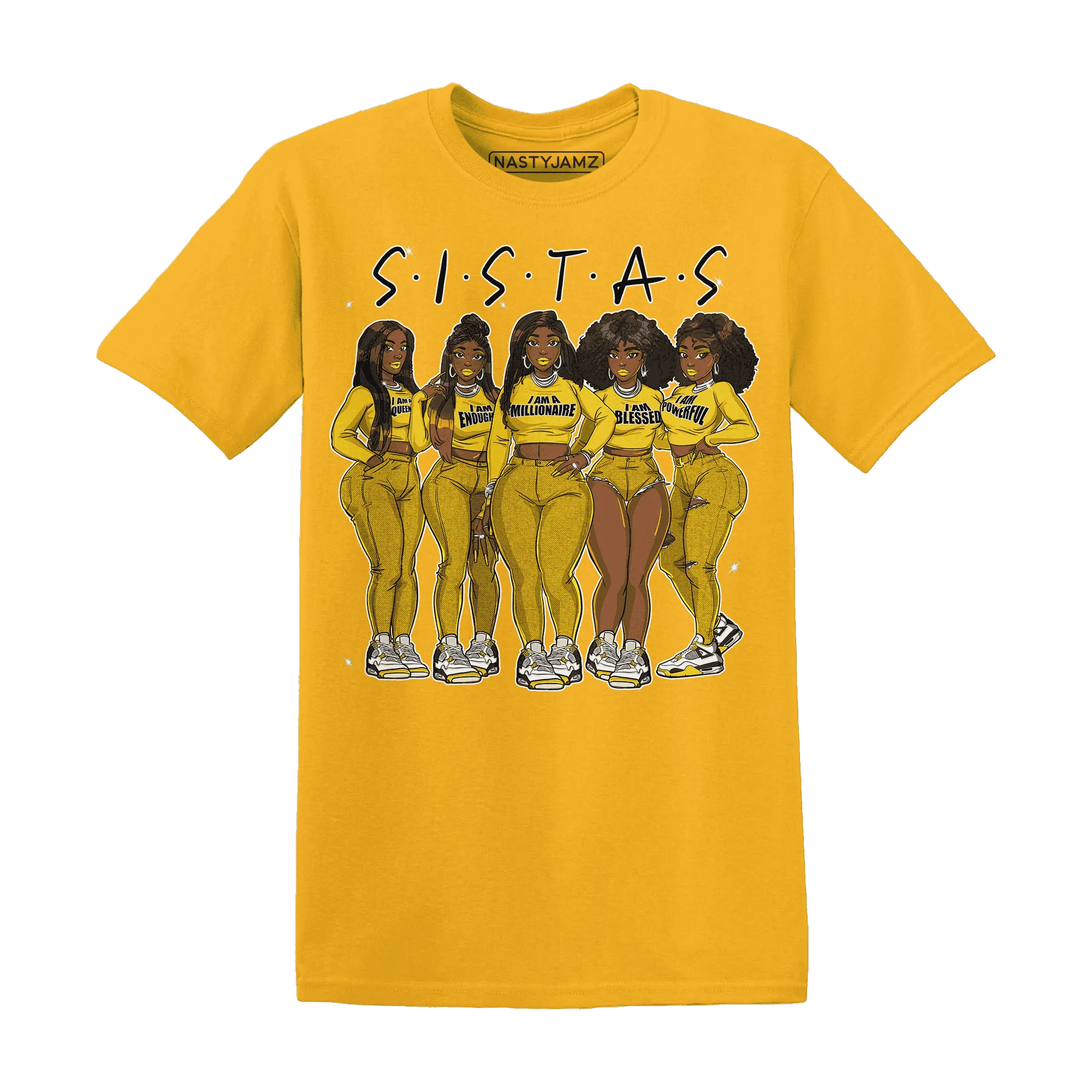 Vivid-Sulfur-4s-T-Shirt-Match-Sistas-Melanin-Girl