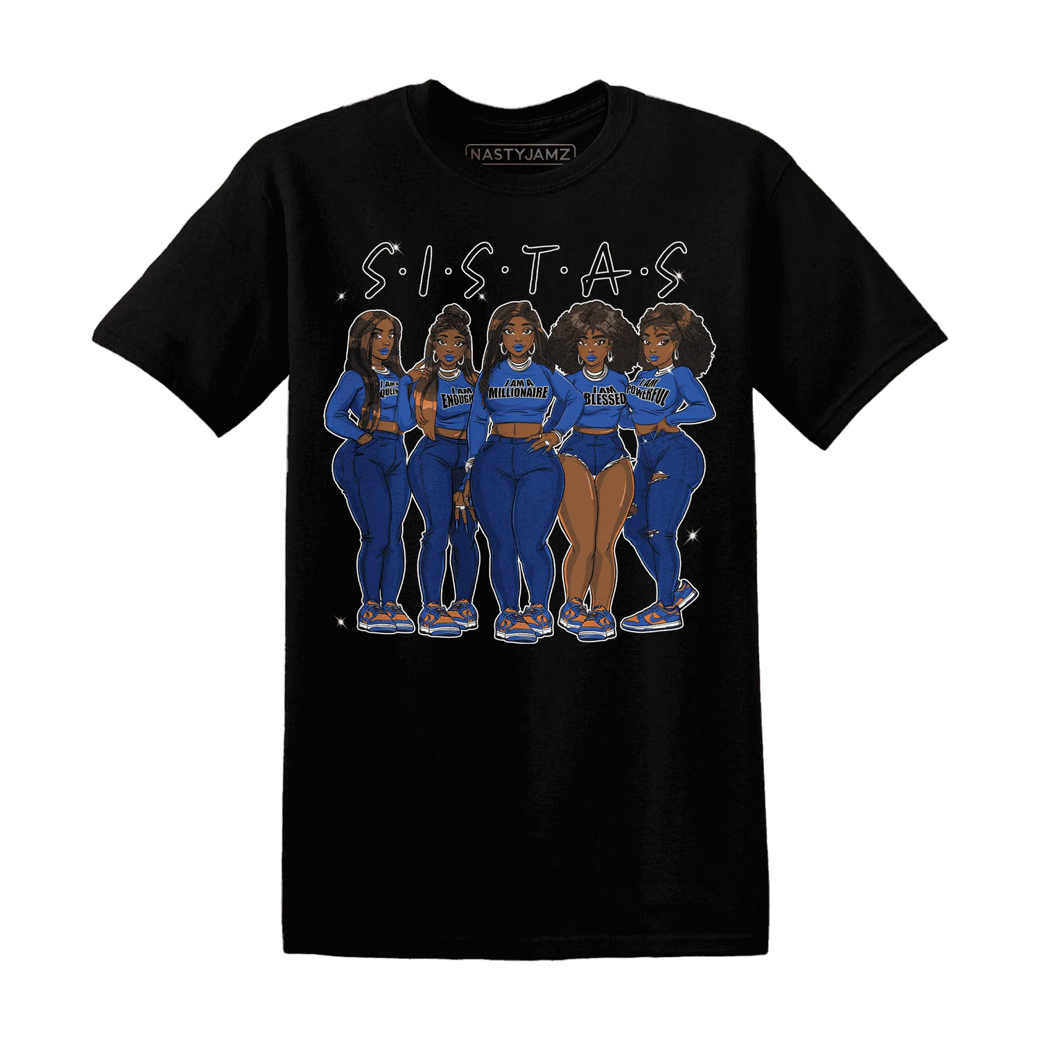 Dunk-Low-Knicks-T-Shirt-Match-Sistas-Melanin-Girl