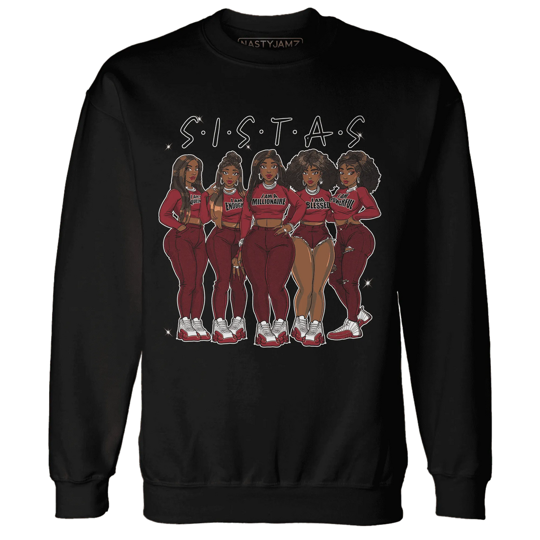 Cherry-12s-Sweatshirt-Match-Sistas-Melanin-Girl