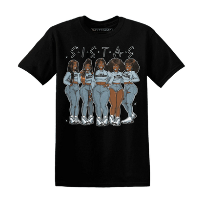 Blue-Grey-13s-T-Shirt-Match-Sistas-Melanin-Girl