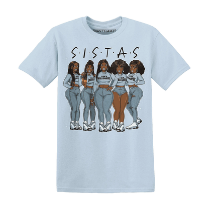 Blue-Grey-13s-T-Shirt-Match-Sistas-Melanin-Girl