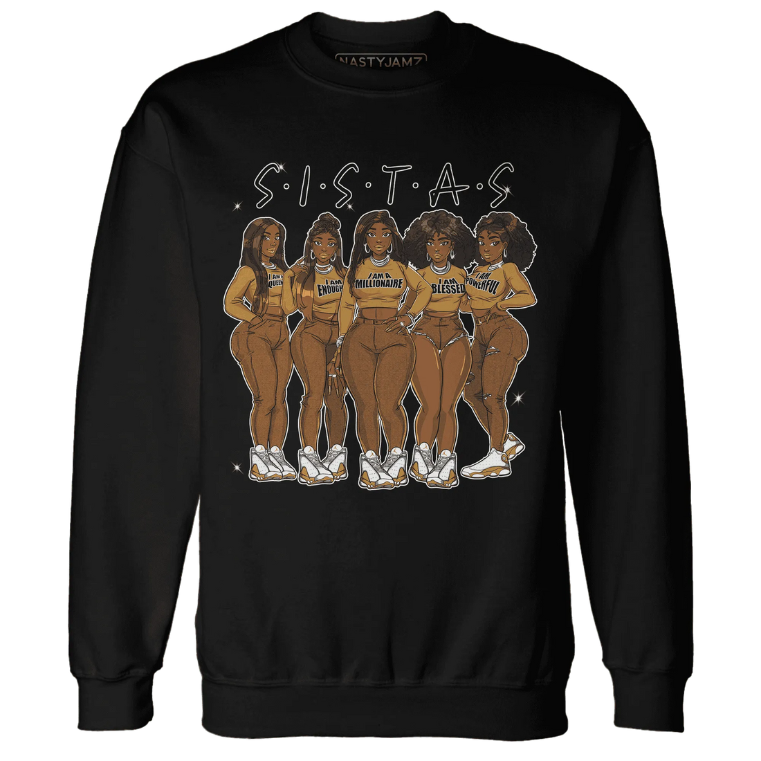 Wheat-13s-Sweatshirt-Match-Sistas-Melanin-Girl