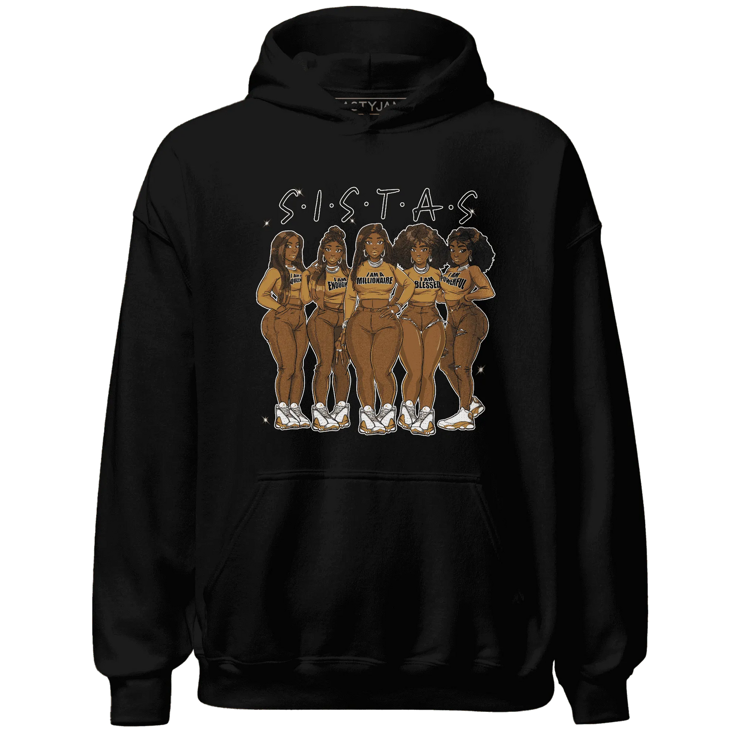 Wheat-13s-Hoodie-Match-Sistas-Melanin-Girl