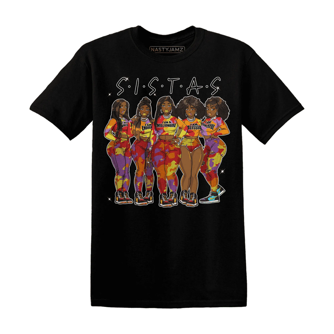 Mid-GS-Six-Championships-1s-T-Shirt-Match-Sistas-Melanin-Girl