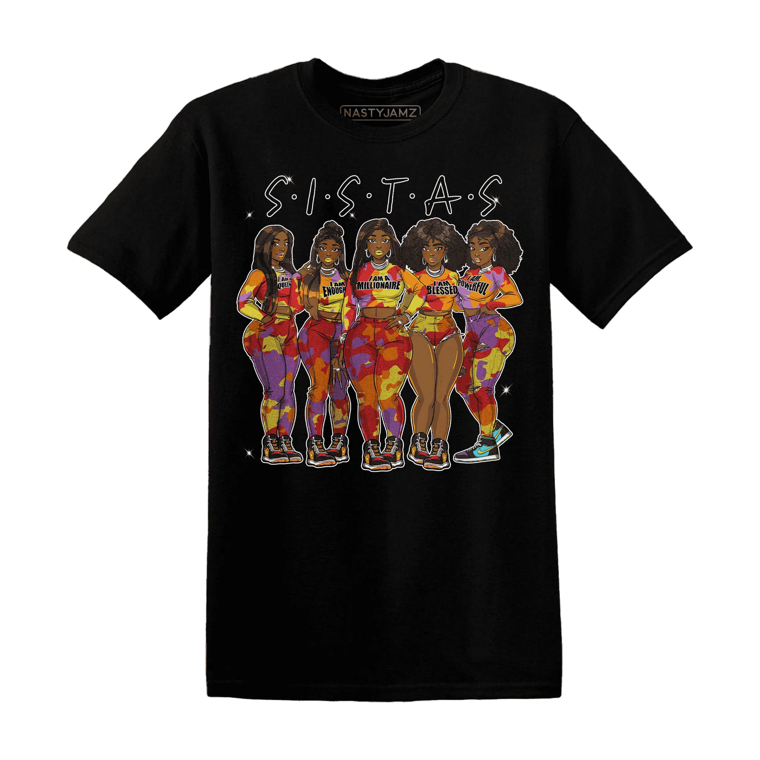 Mid-GS-Six-Championships-1s-T-Shirt-Match-Sistas-Melanin-Girl