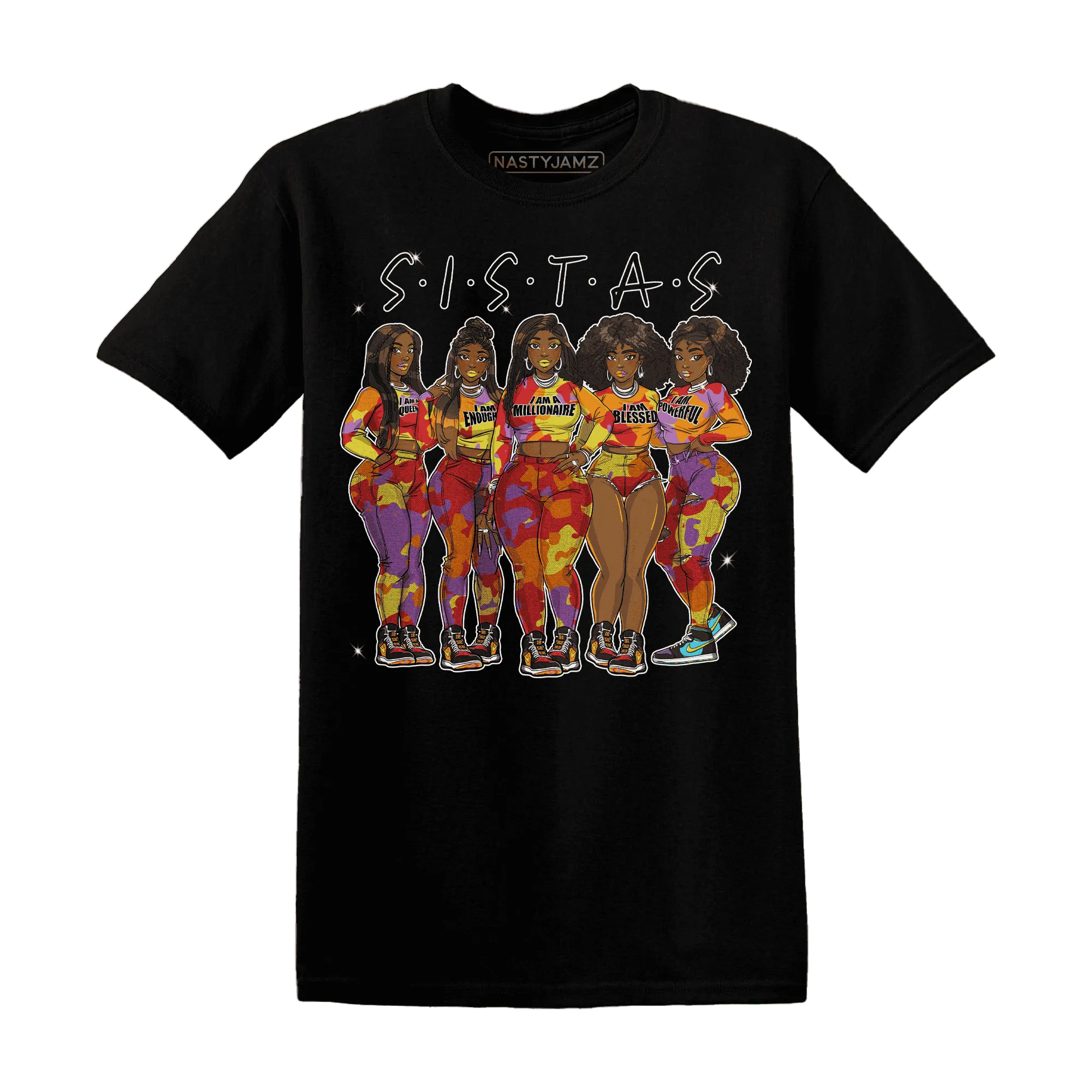 Mid-GS-Six-Championships-1s-T-Shirt-Match-Sistas-Melanin-Girl