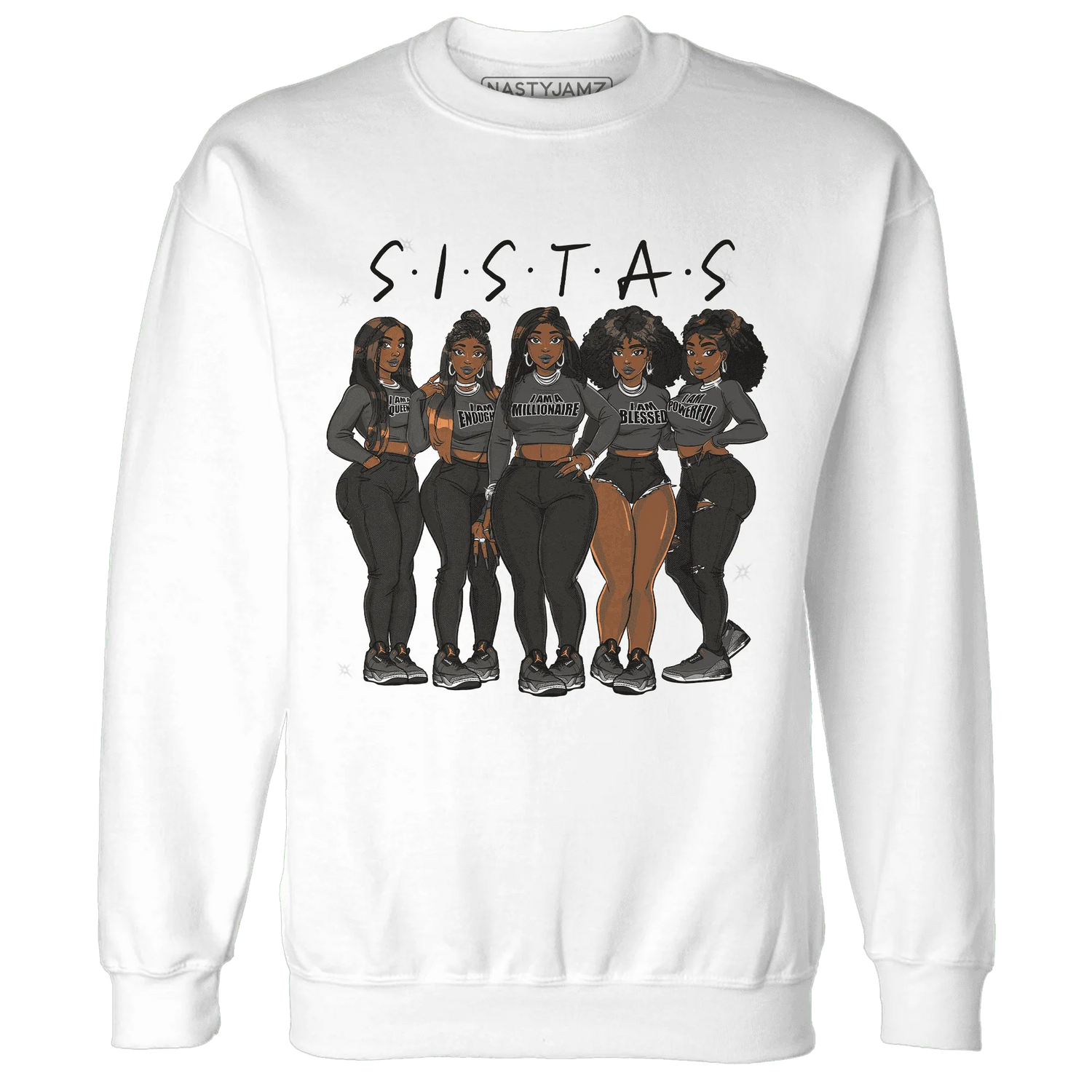 Fear-Pack-3s-Sweatshirt-Match-Sistas-Melanin-Girl