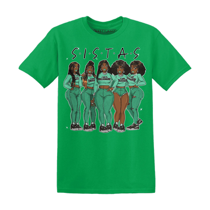 Green-Glow-3s-T-Shirt-Match-Sistas-Melanin-Girl