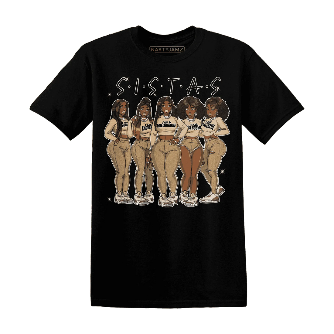 Palomino-3s-T-Shirt-Match-Sistas-Melanin-Girl