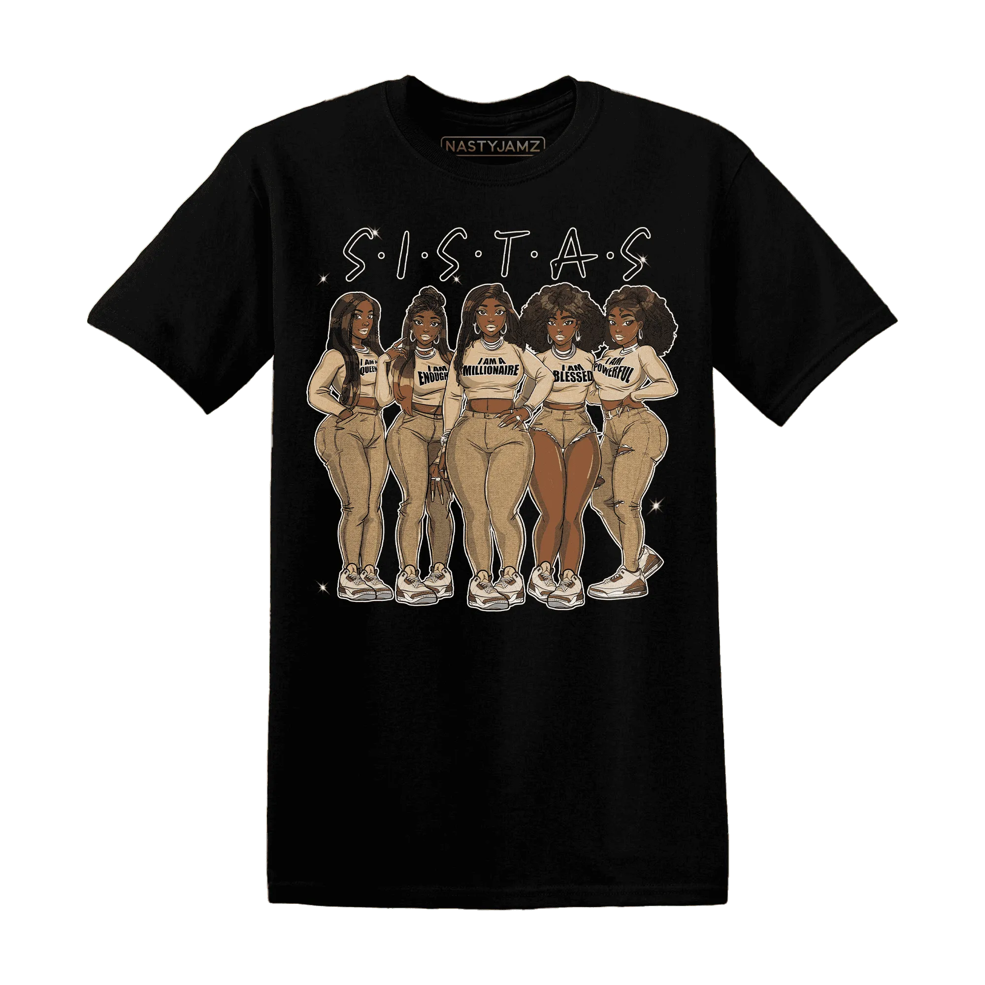 Palomino-3s-T-Shirt-Match-Sistas-Melanin-Girl