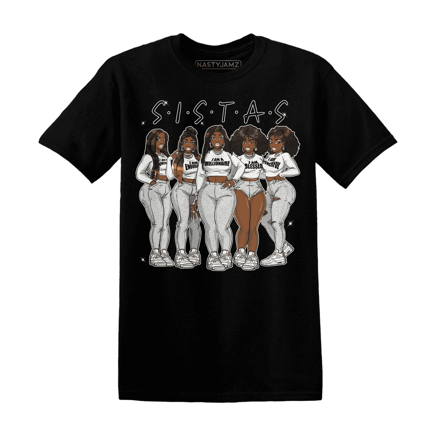 Sail-4s-T-Shirt-Match-Sistas-Melanin-Girl