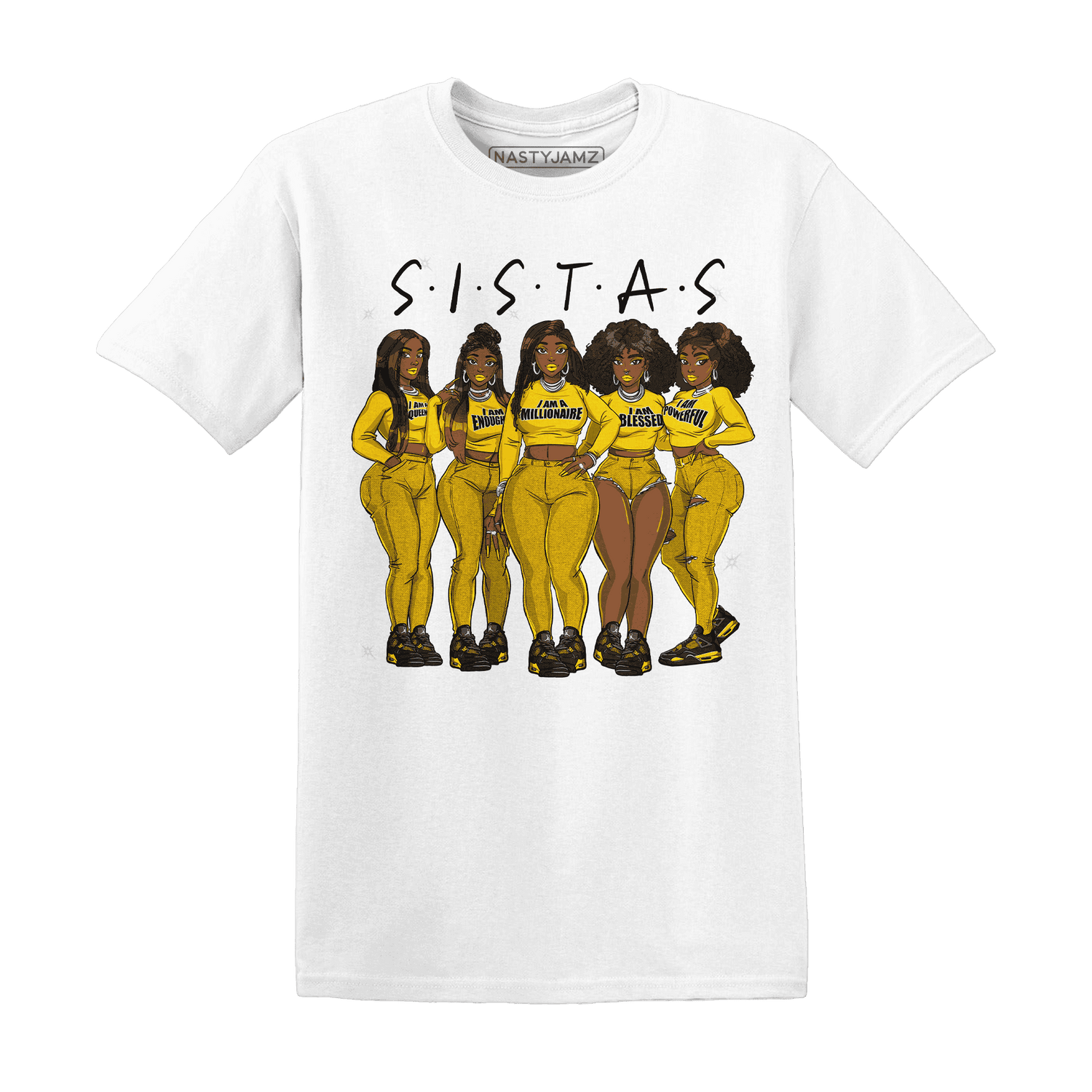 Thunder-4s-T-Shirt-Match-Sistas-Melanin-Girl